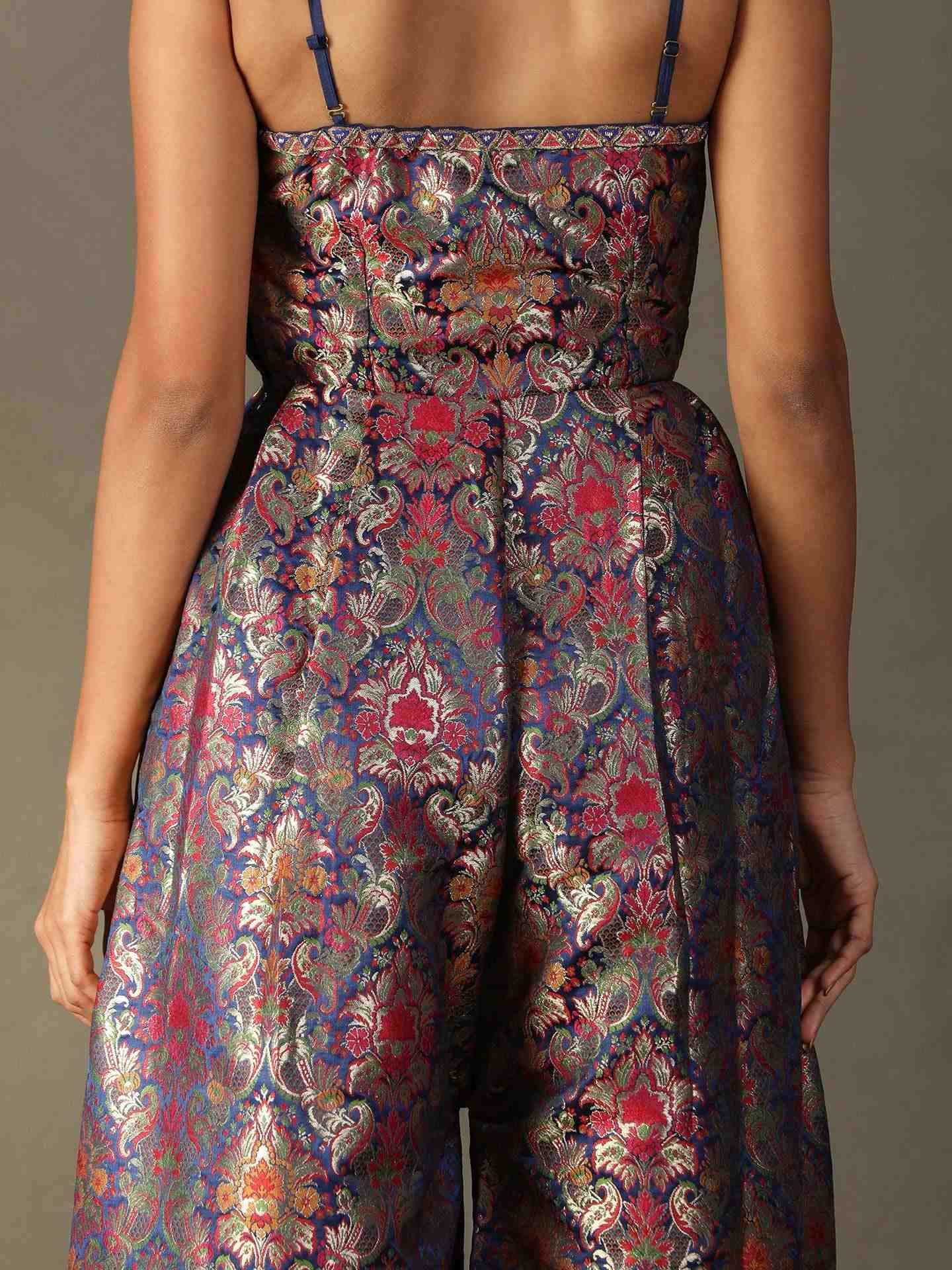 Berry & Multi Rudraksh Jumpsuit