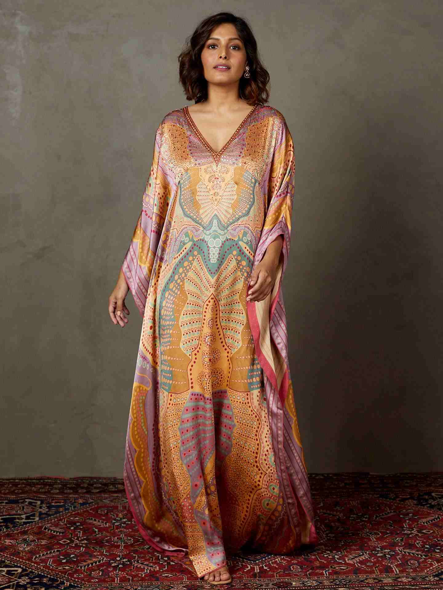 Mauve & Multi Petunia Kaftan