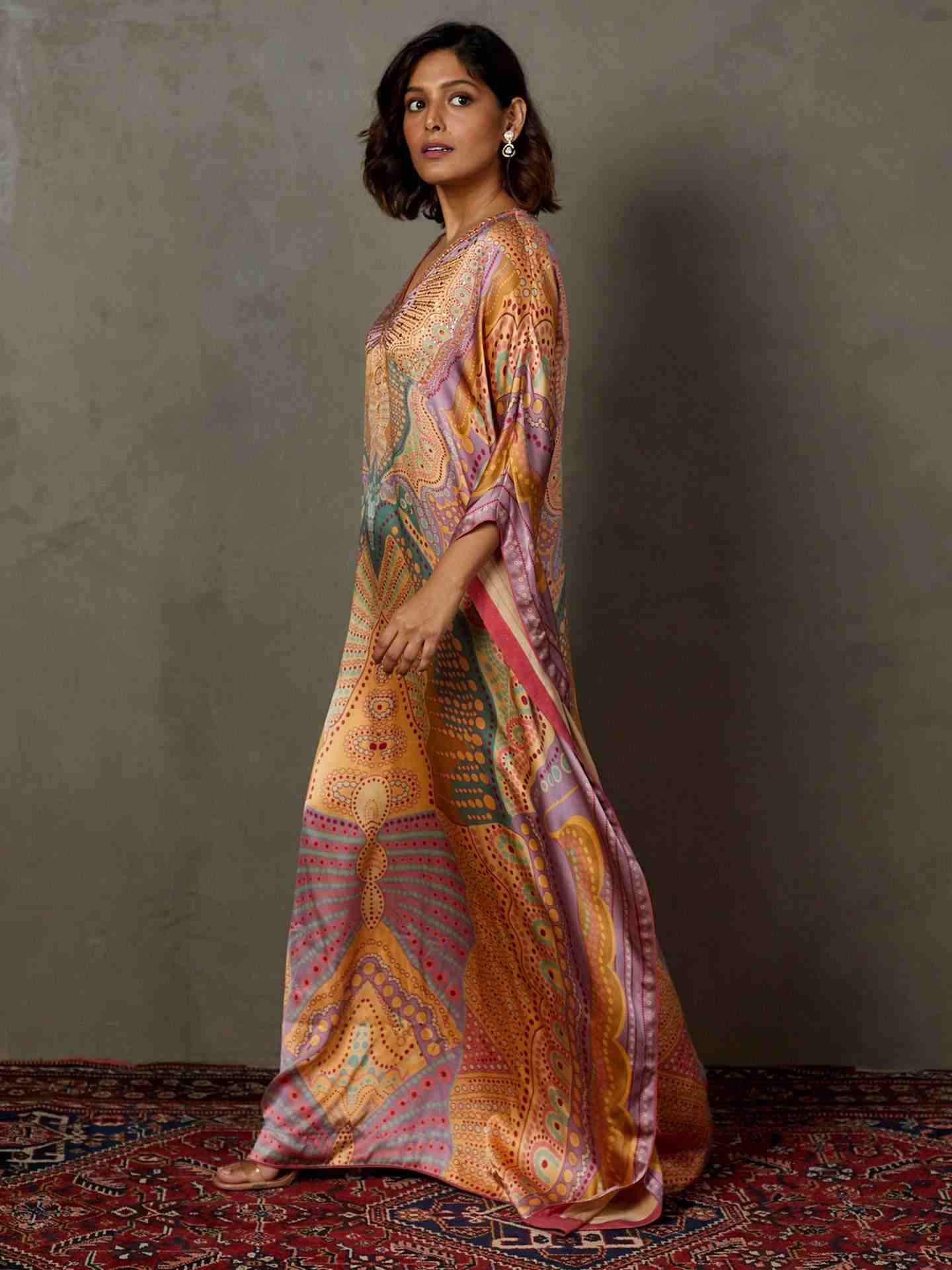 Mauve & Multi Petunia Kaftan