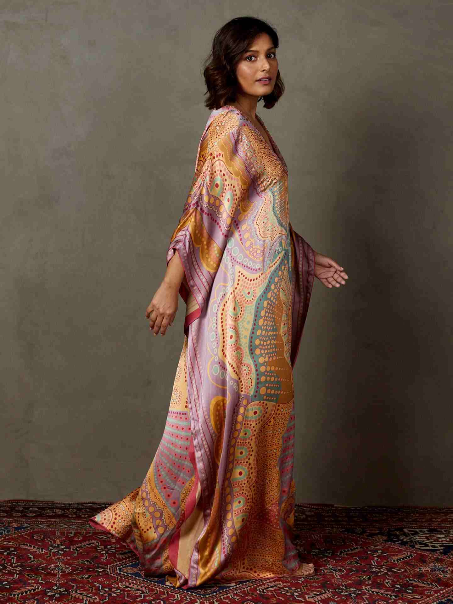 Mauve & Multi Petunia Kaftan