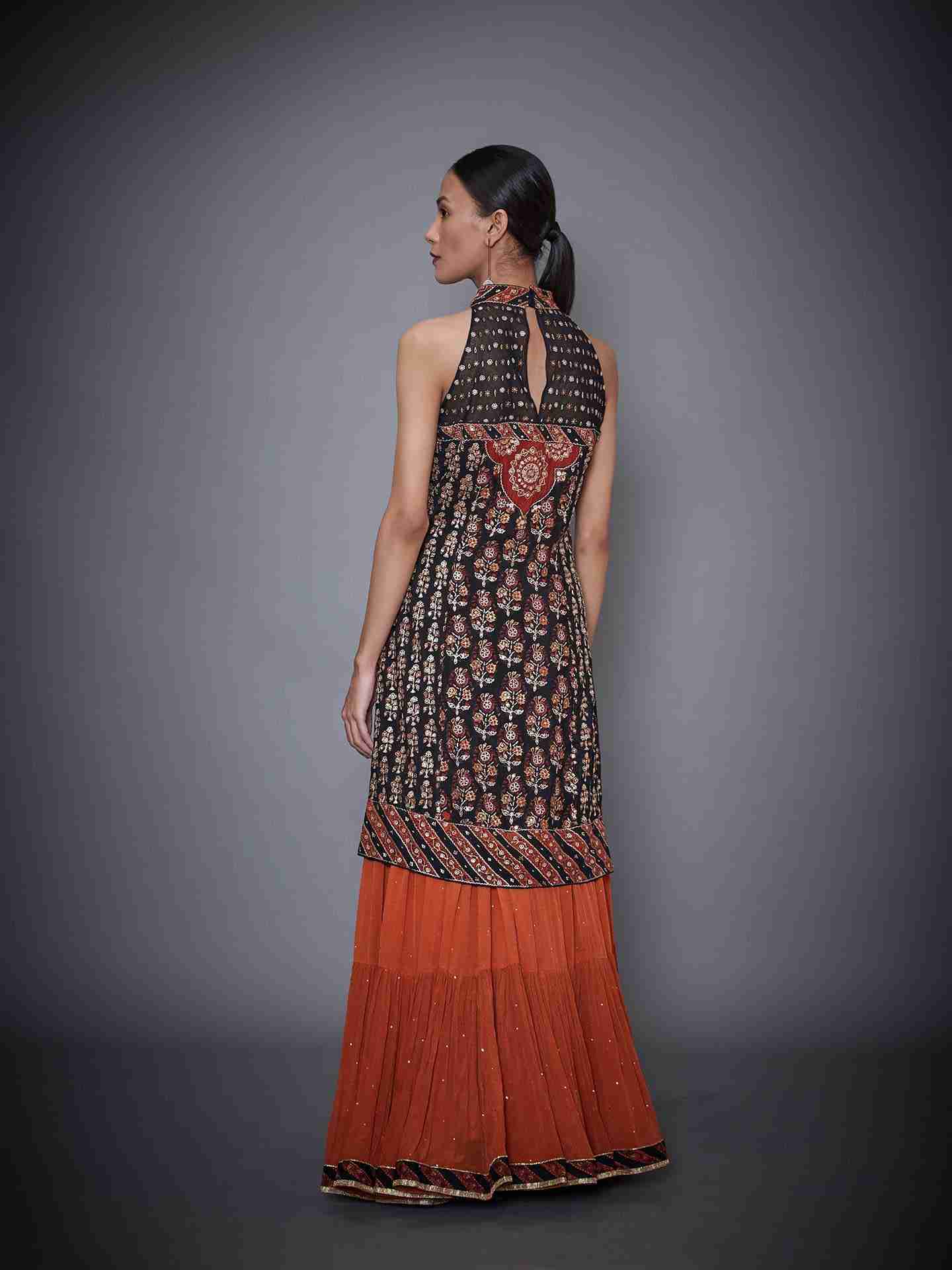 Black & Rust Cheepa Skirt Set