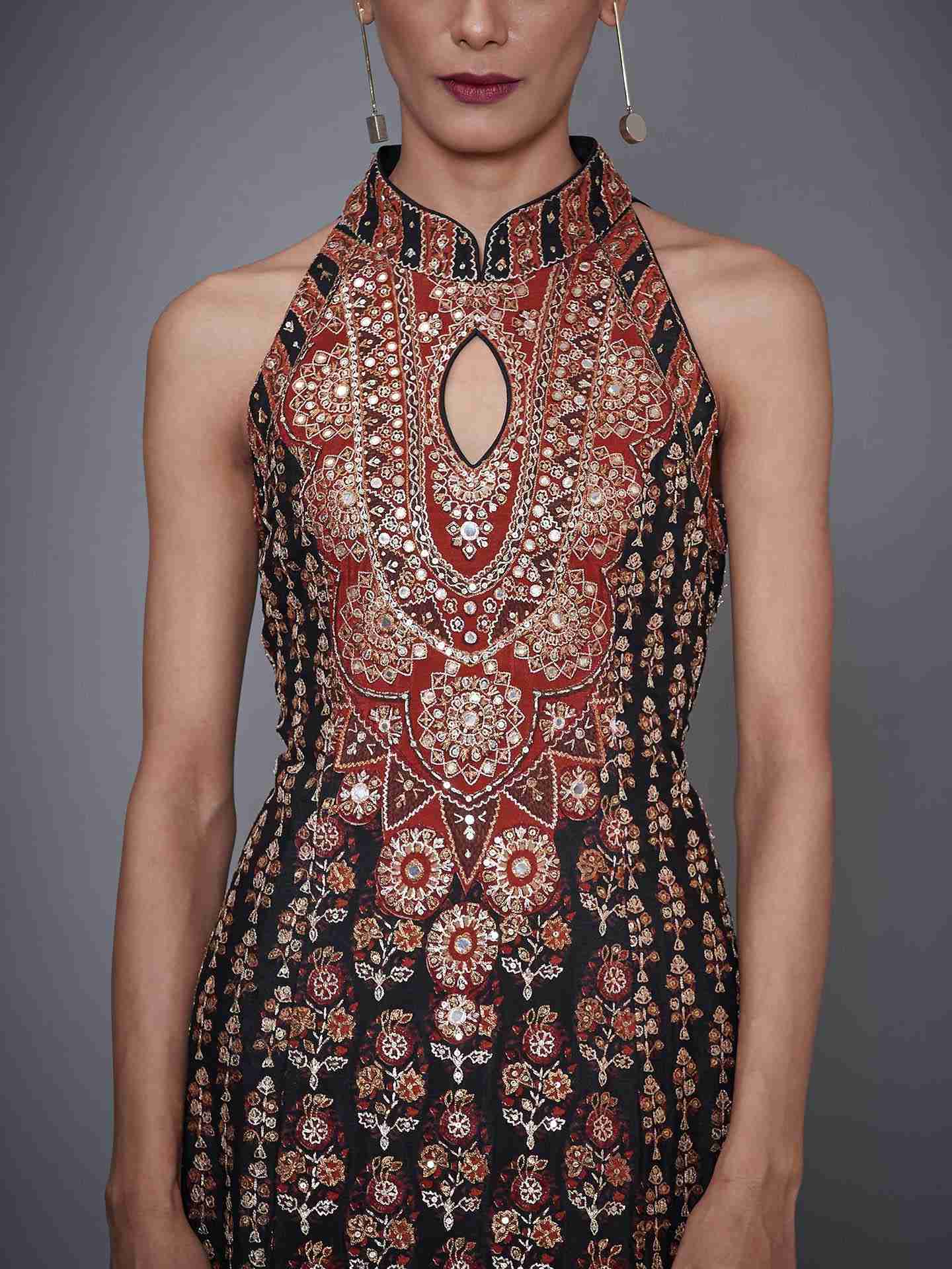 Black & Rust Cheepa Skirt Set