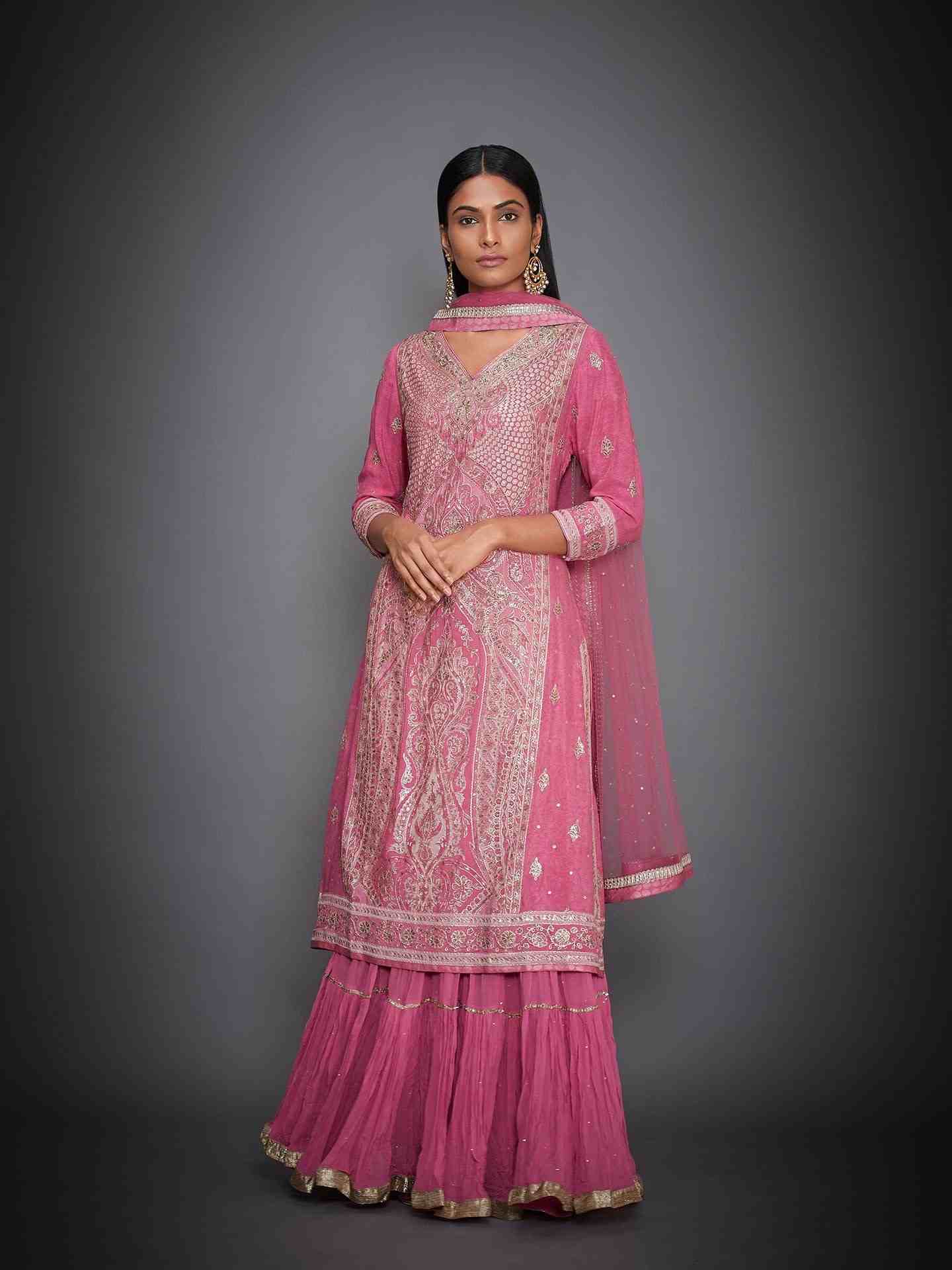 Pink Amira Aari Suit Set