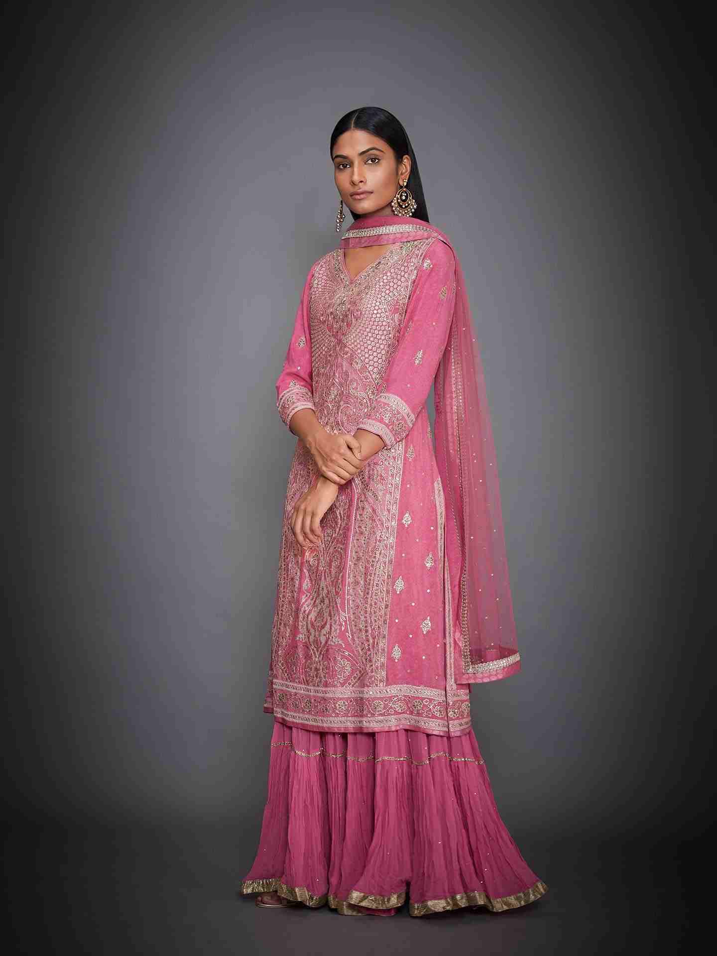 Pink Amira Aari Suit Set