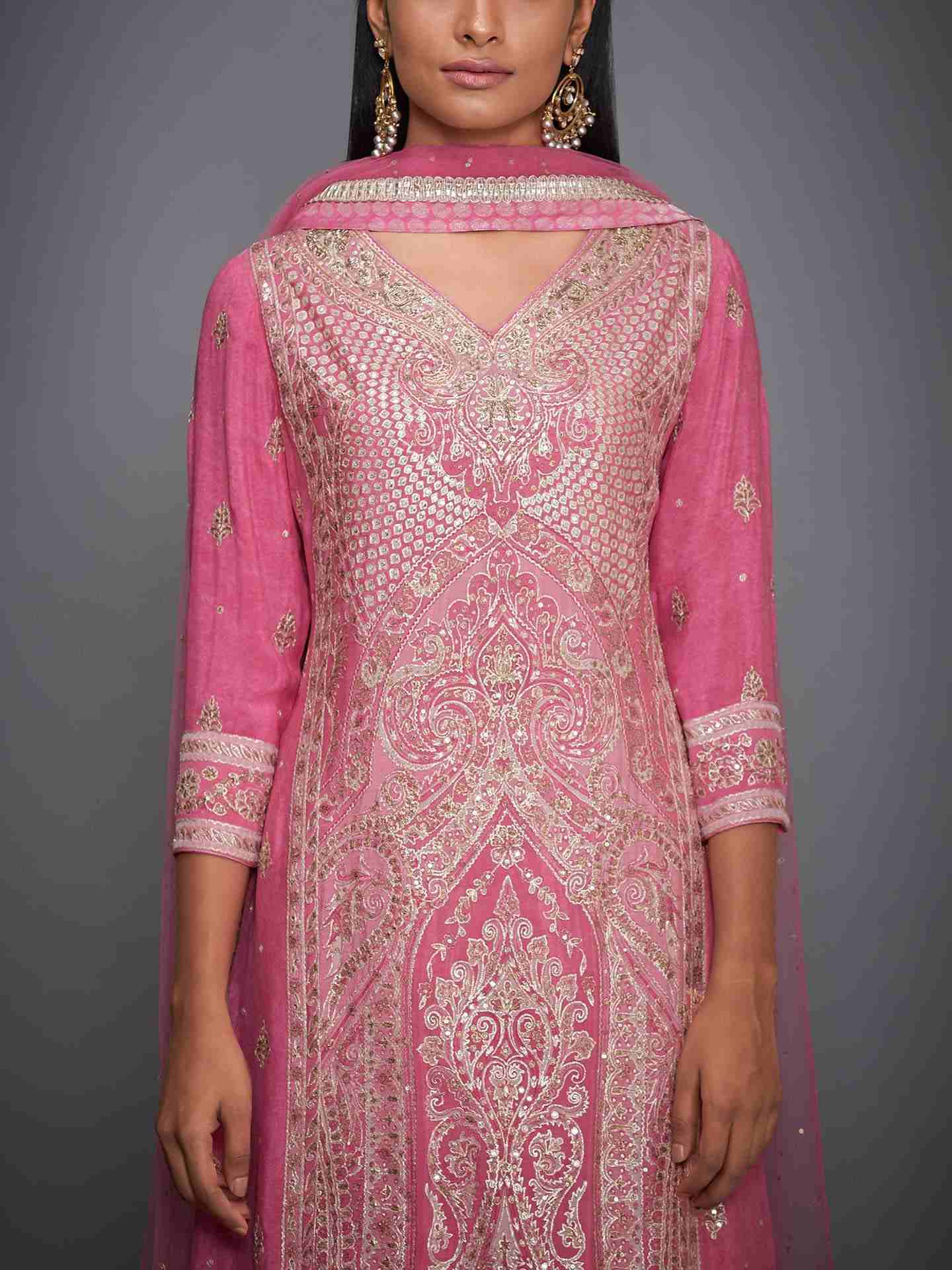 Pink Amira Aari Suit Set