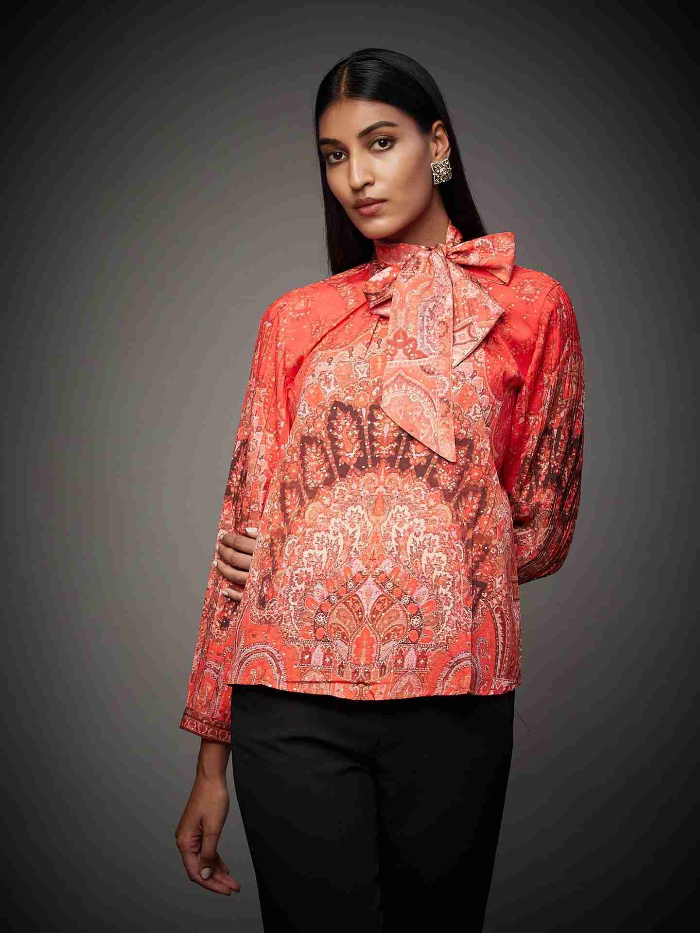 Sunset Orange Rangmanch Kurti