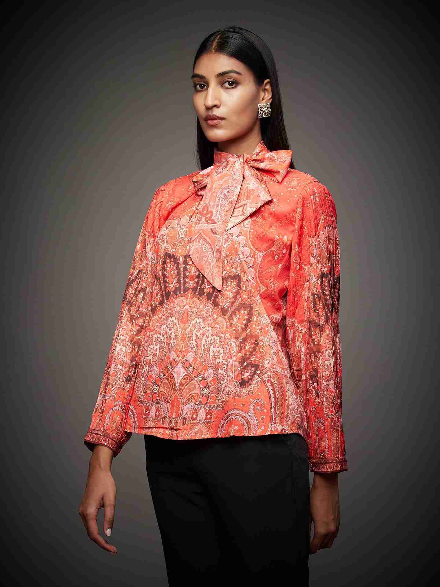 Sunset Orange Rangmanch Kurti