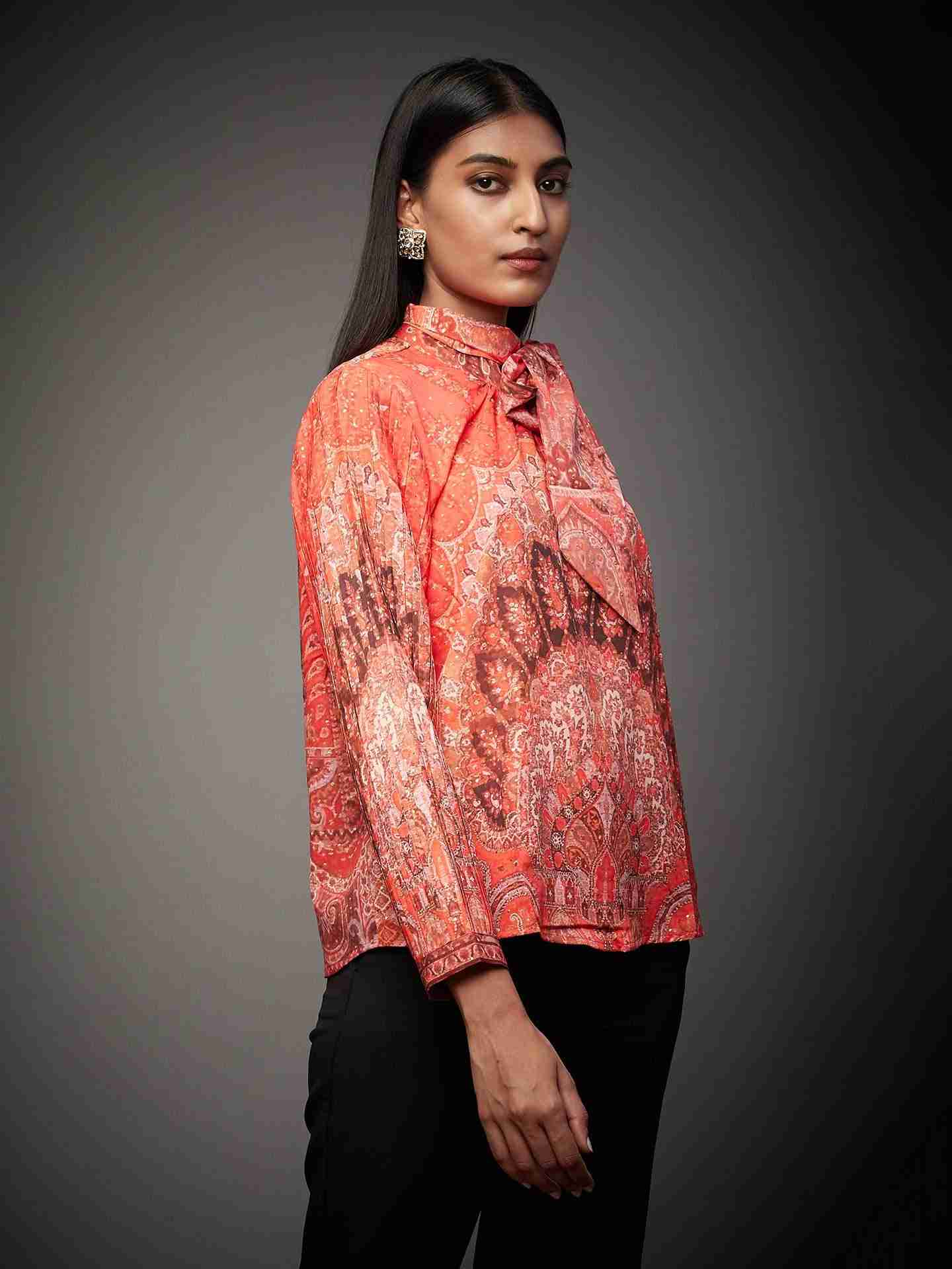 Sunset Orange Rangmanch Kurti