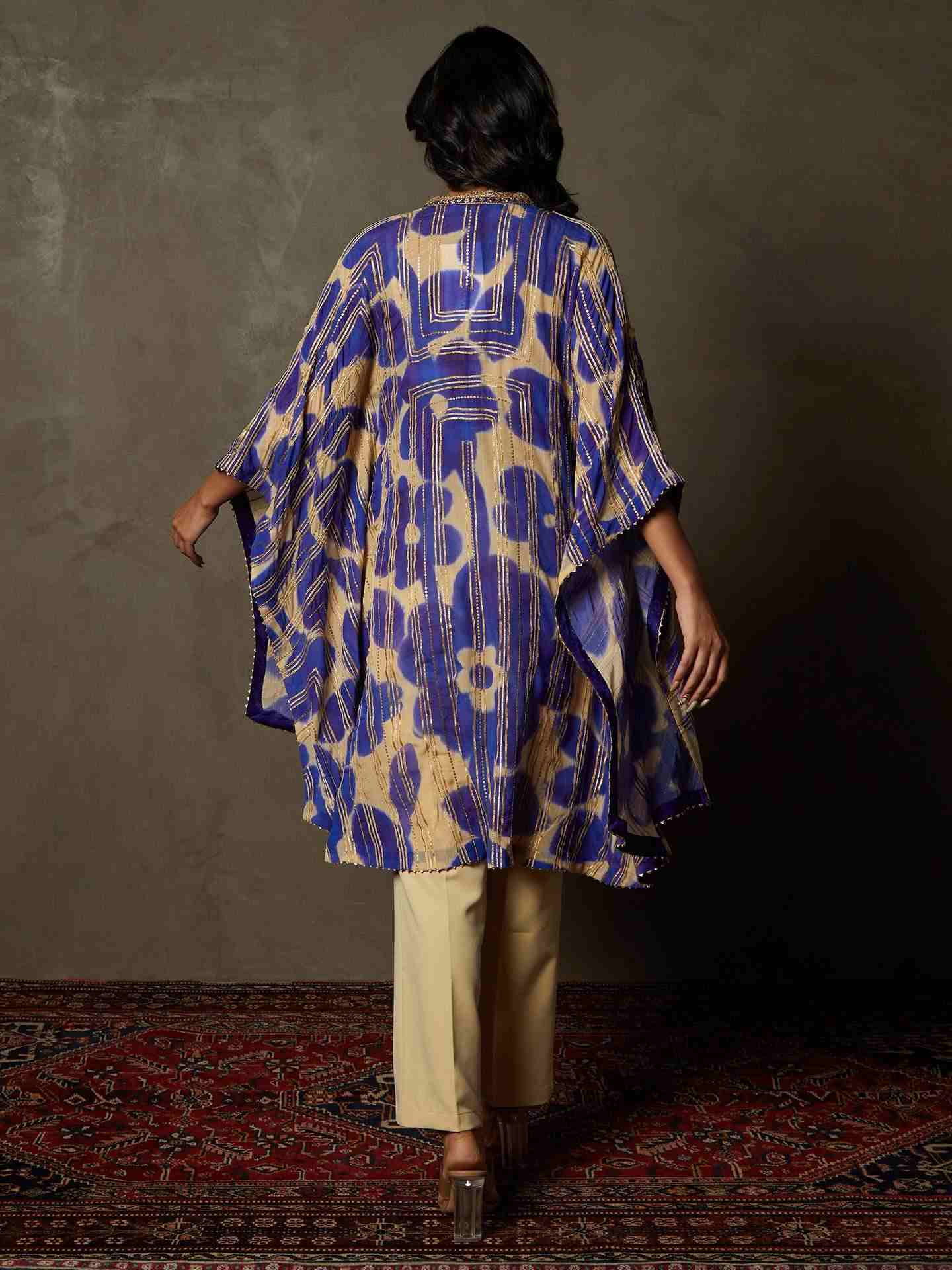 Purple & Ivory Delphi Kurti