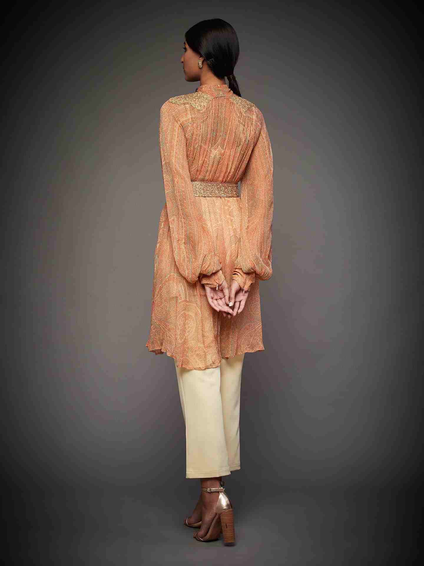 Pink & Sage Green Imran Coat Kurti