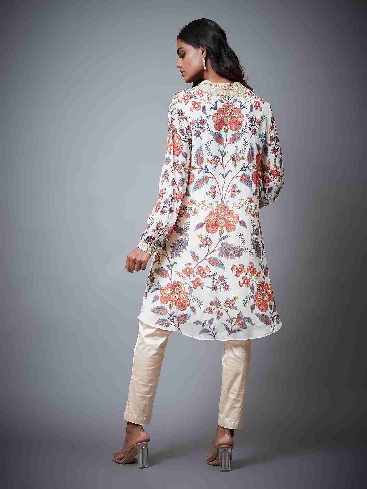 Ivory & Multi Chintz Kurti