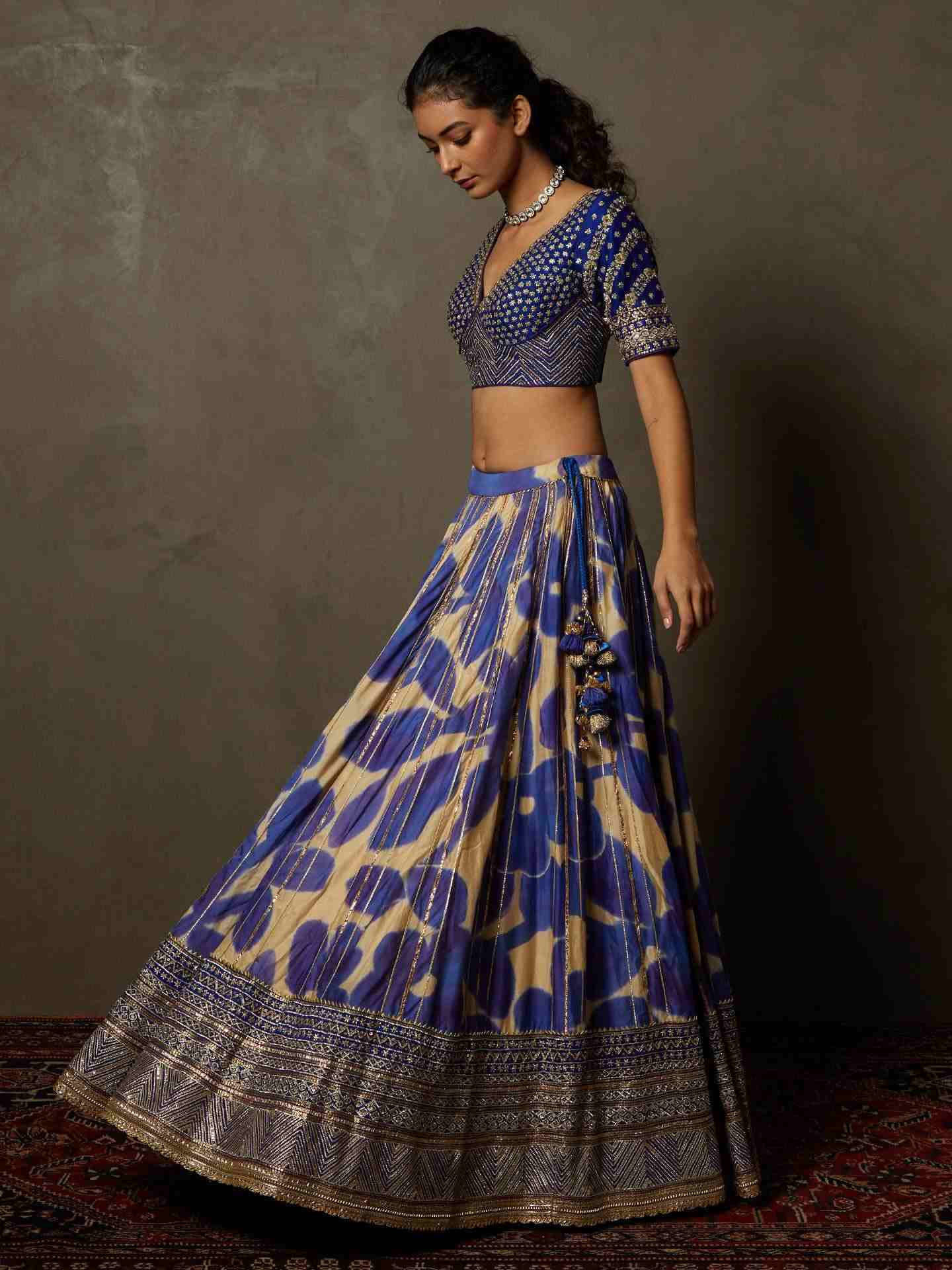Purple & Ivory Delphi Lehenga Set