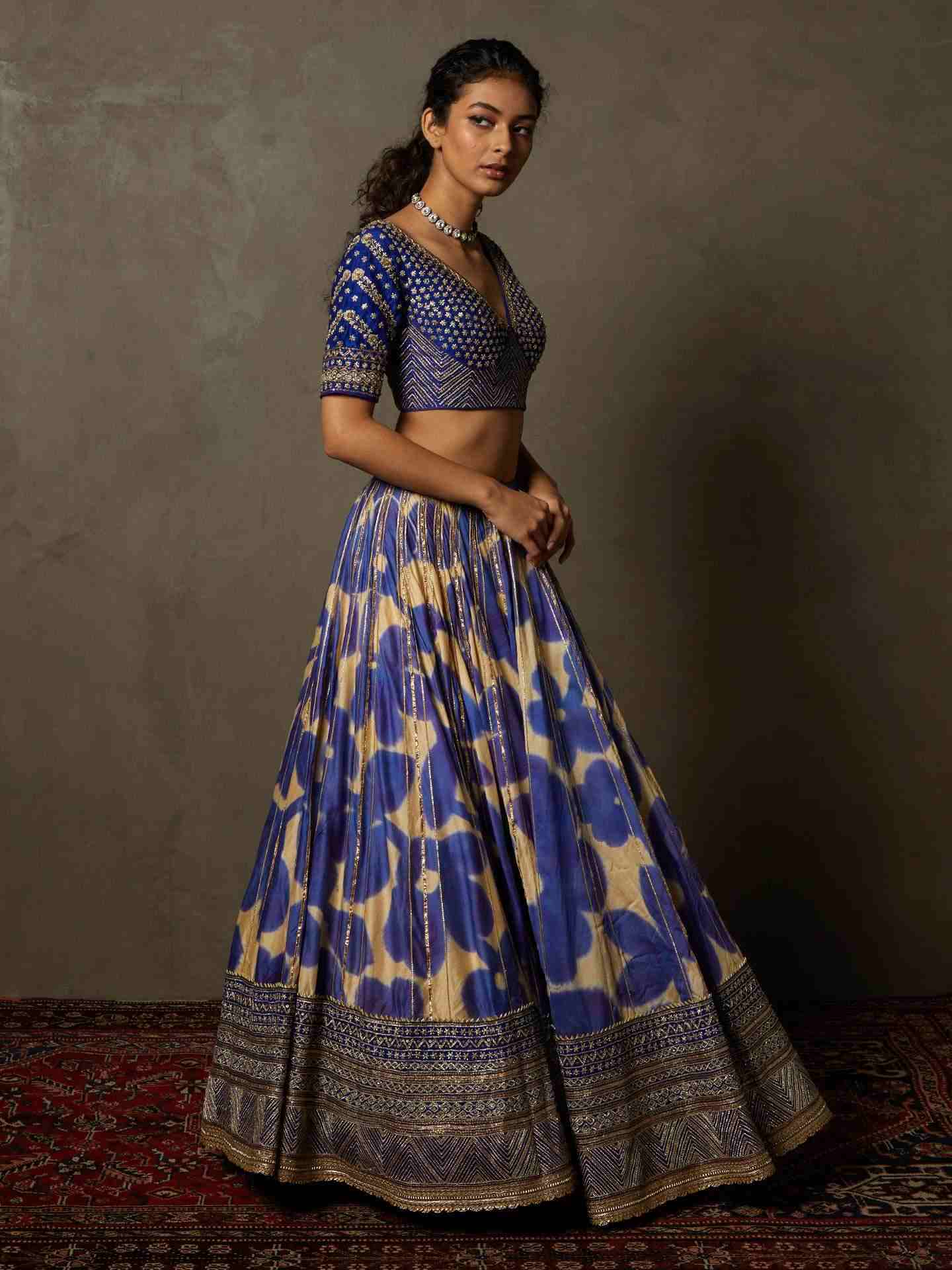 Purple & Ivory Delphi Lehenga Set
