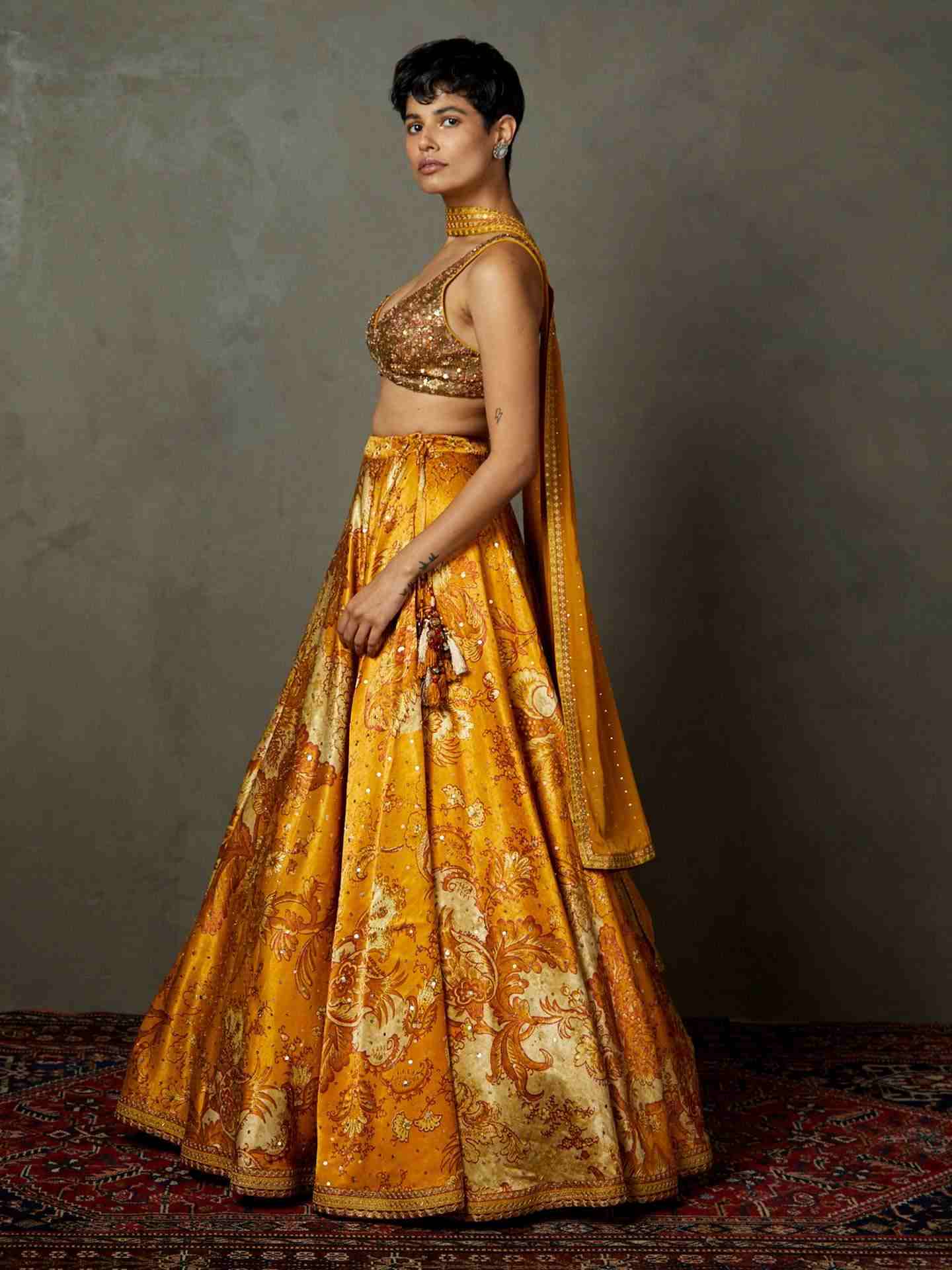 Yellow Ochre Kylie Lehenga Set