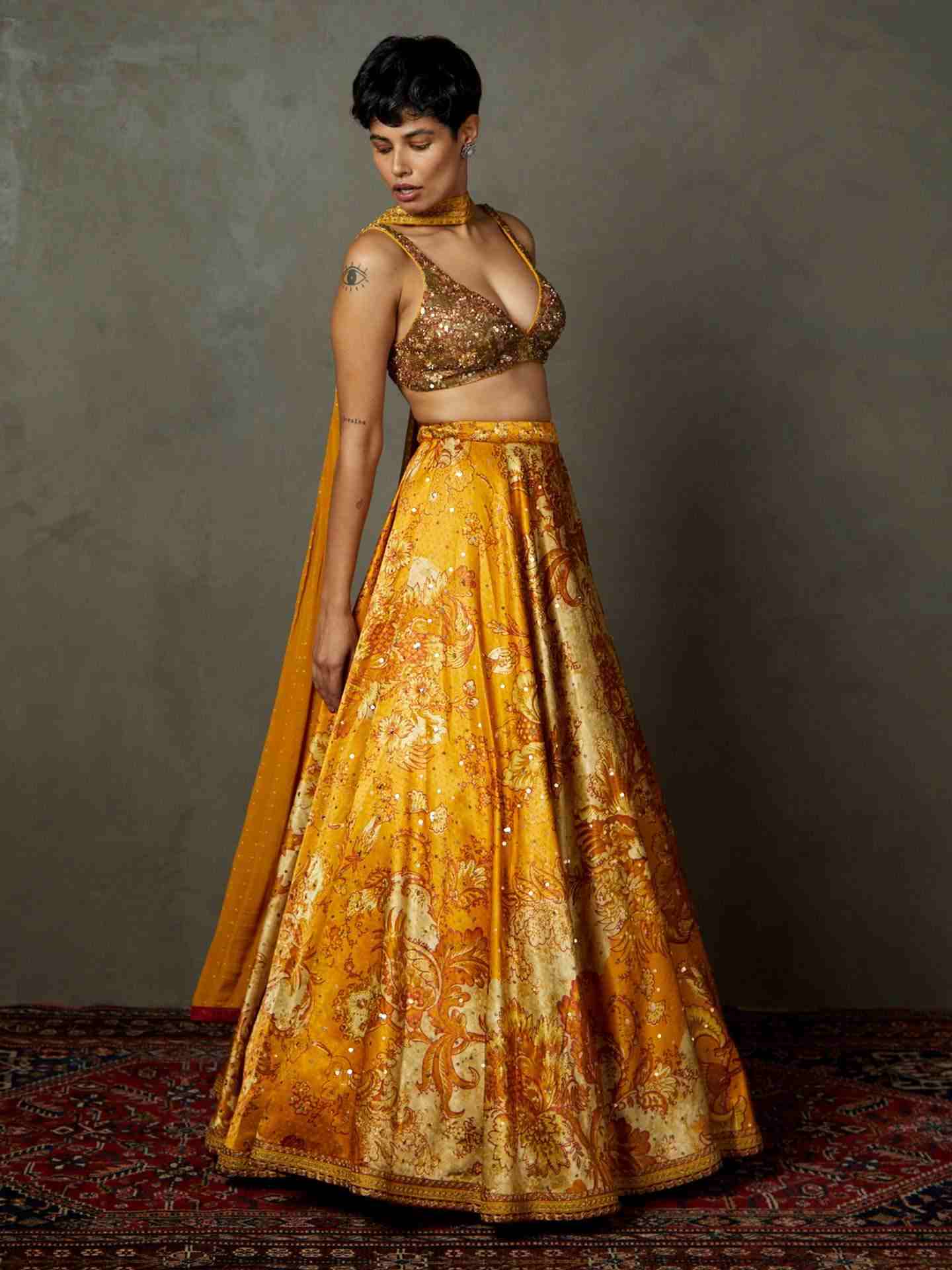 Yellow Ochre Kylie Lehenga Set