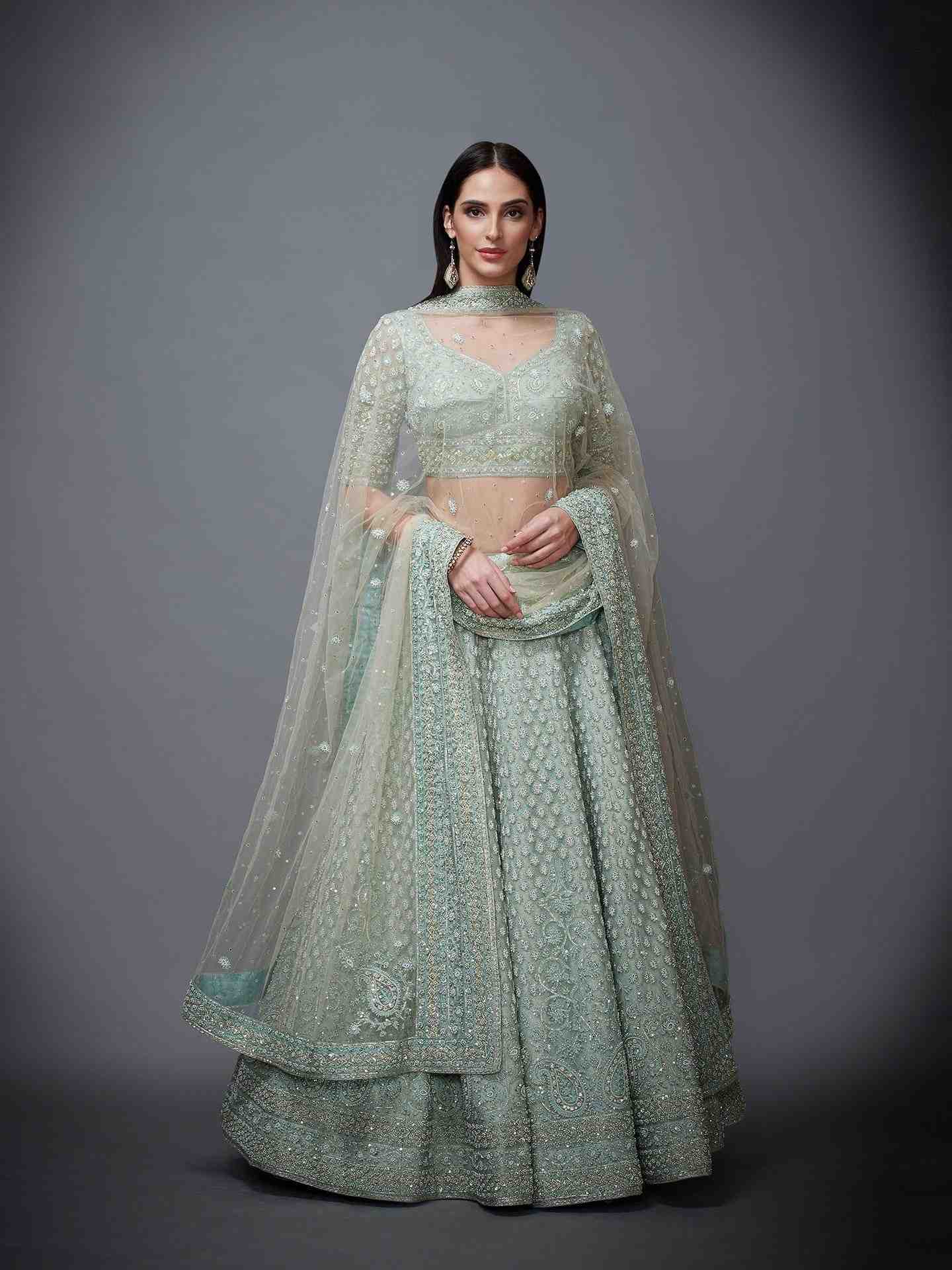 Aqua Pearl Lehenga Set