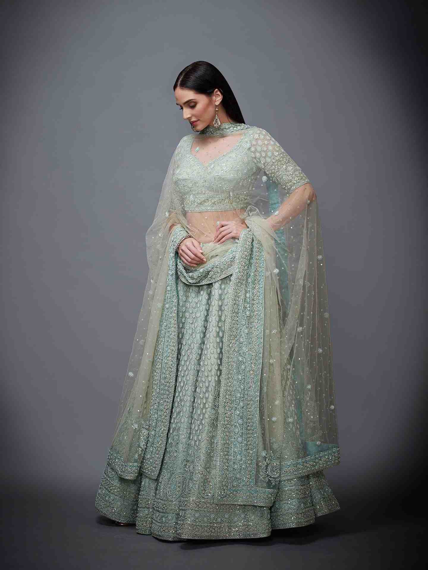 Aqua Pearl Lehenga Set
