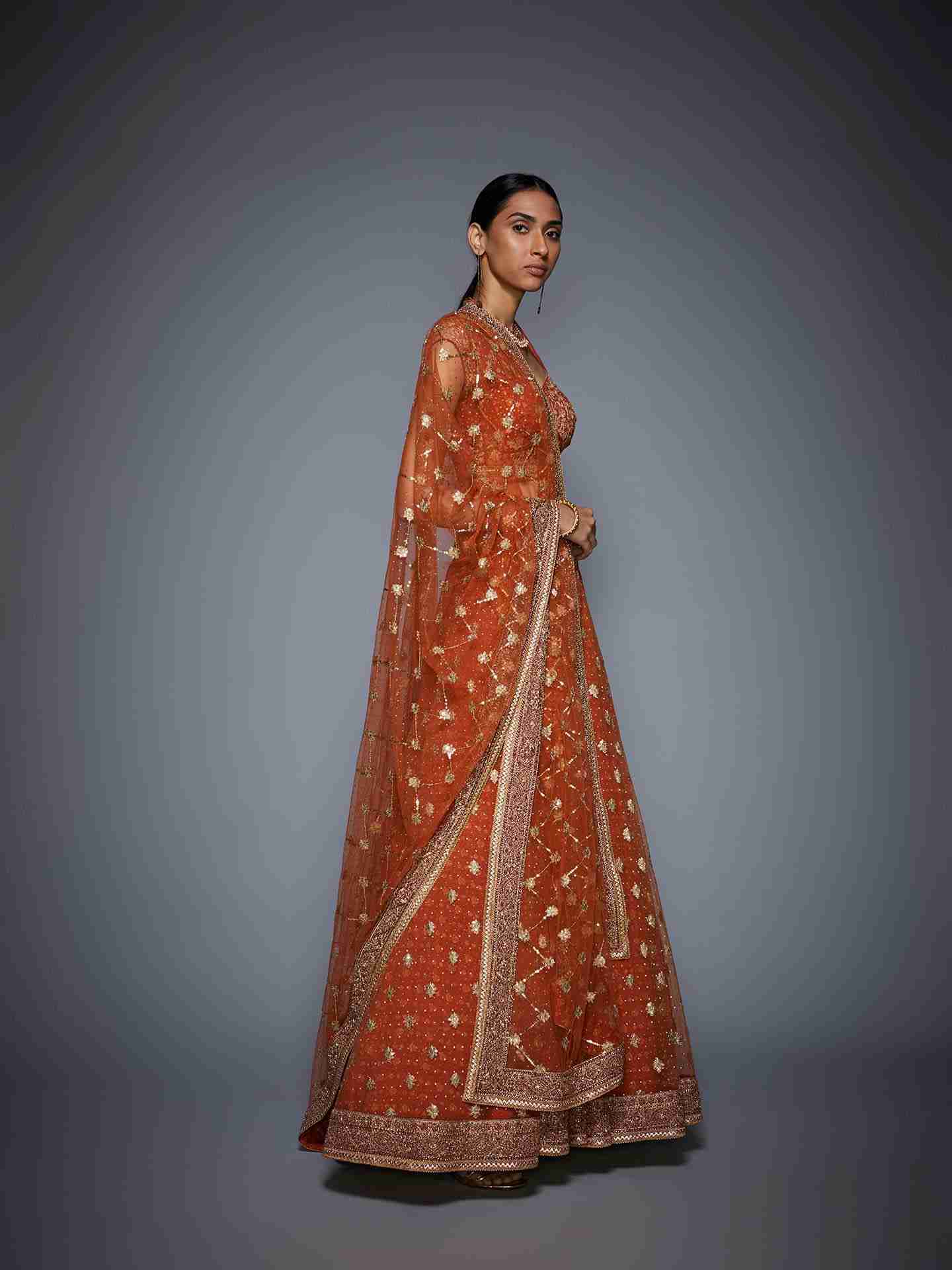 Rust & Gold Lara Lehenga Set
