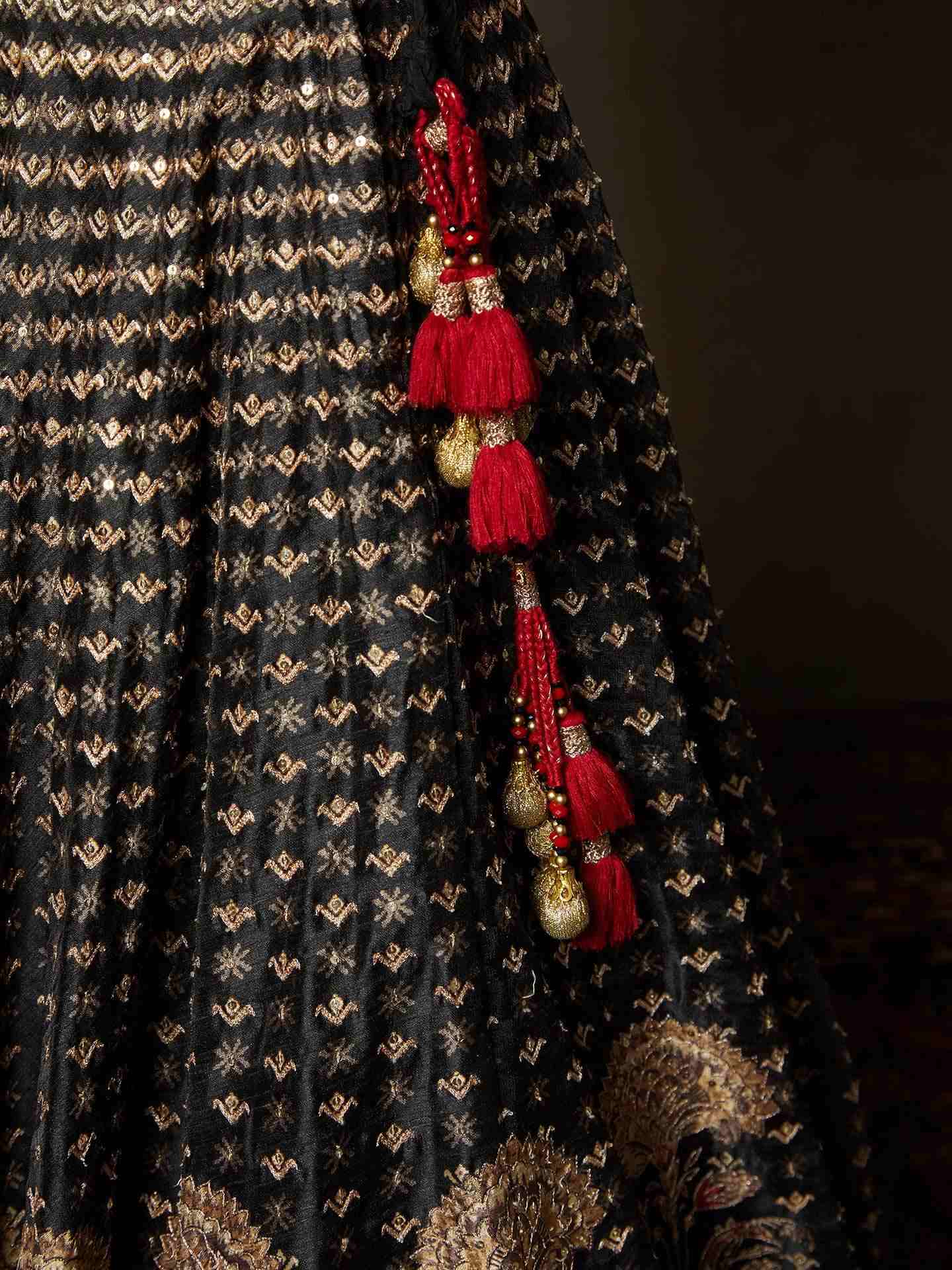 Black & Beige Sarvada Lehenga Set