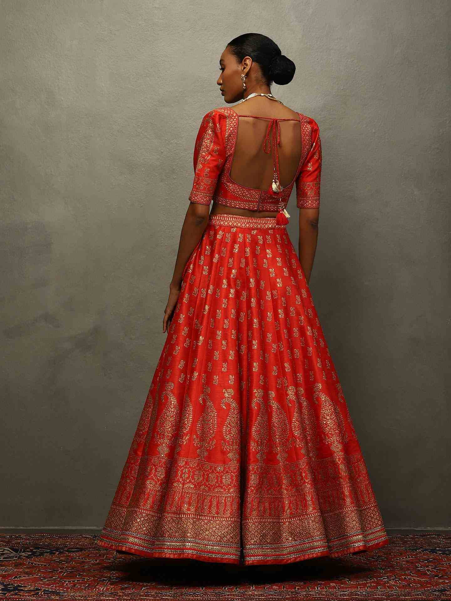Red Girija Lehenga Set