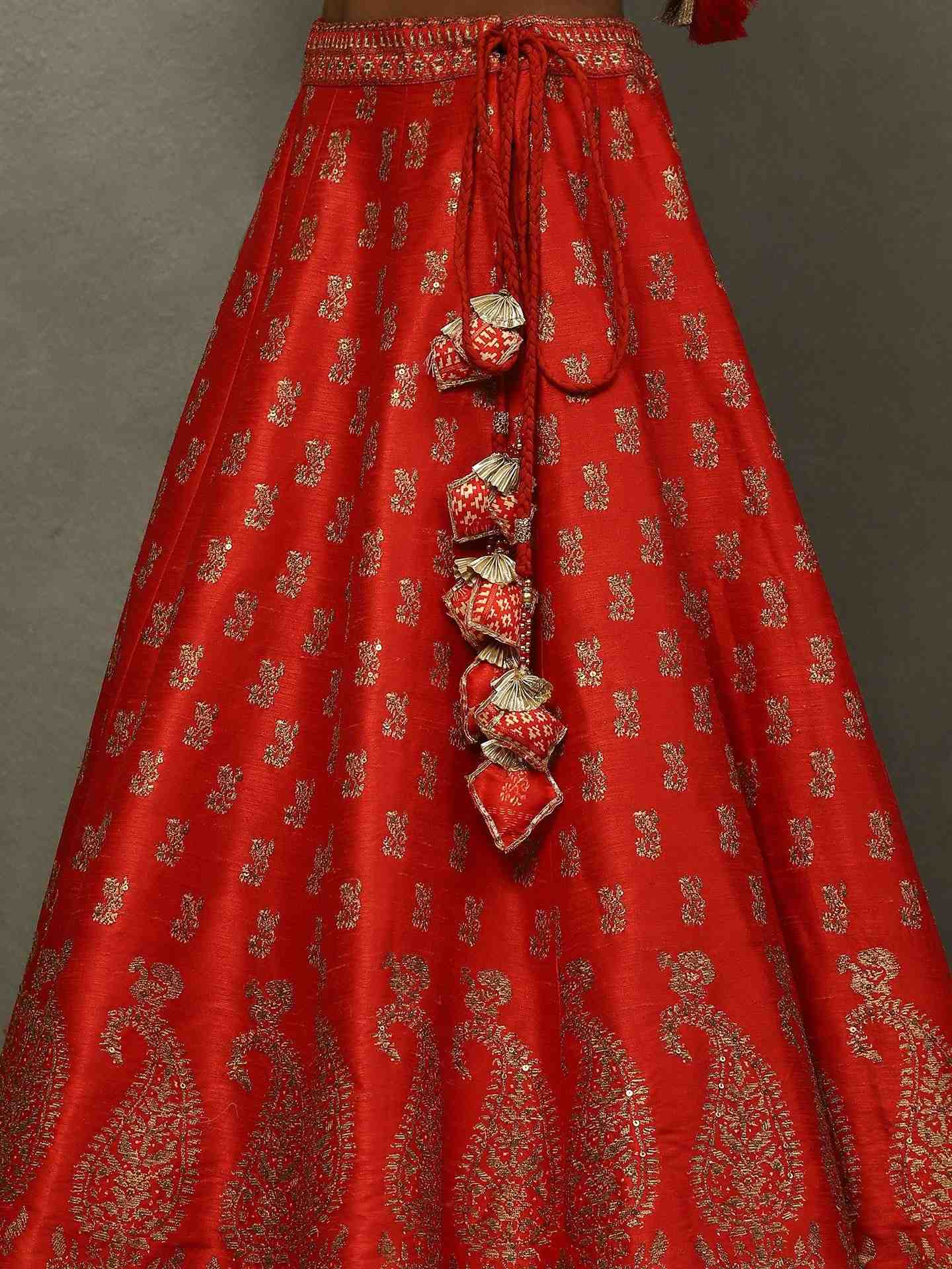 Red Girija Lehenga Set