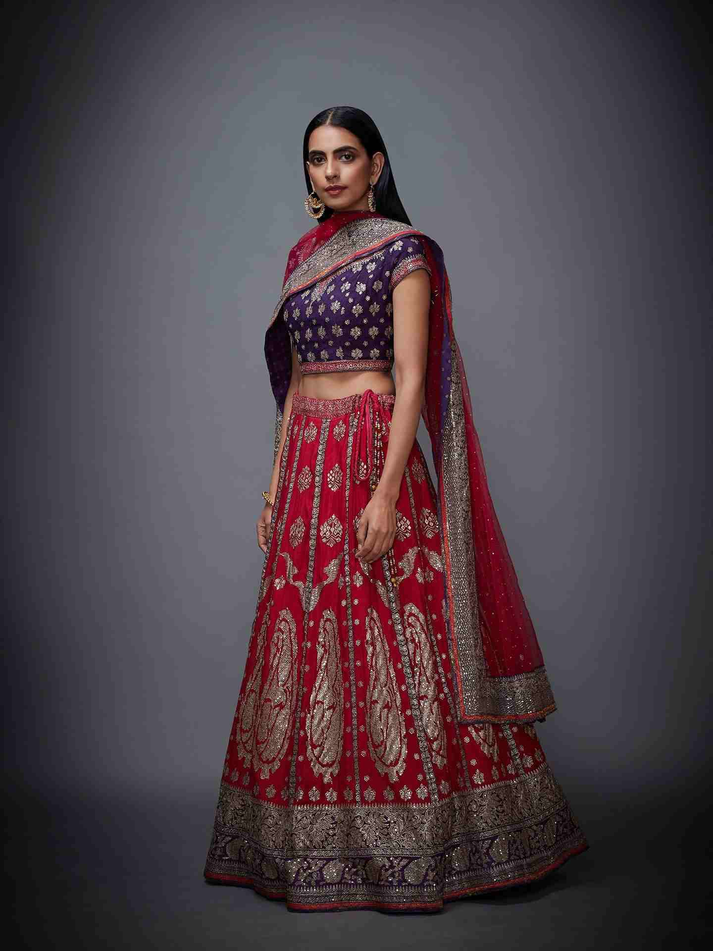 Pink & Purple Parampara Ari Lehenga Set