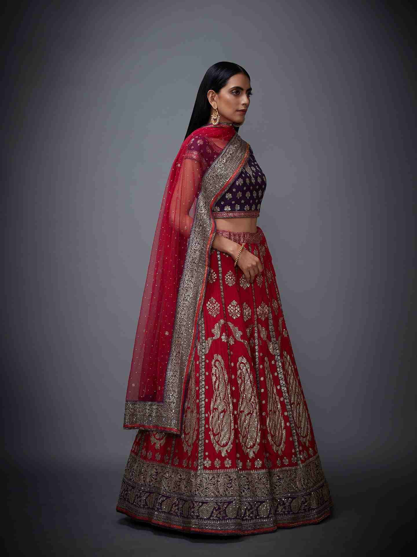 Pink & Purple Parampara Ari Lehenga Set