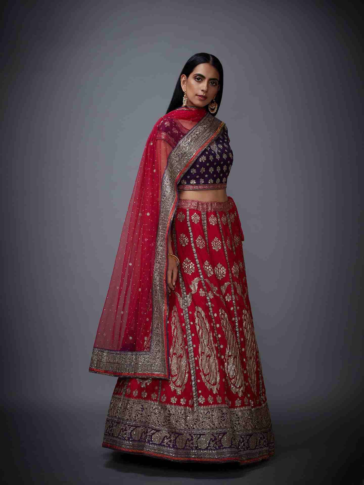 Pink & Purple Parampara Ari Lehenga Set