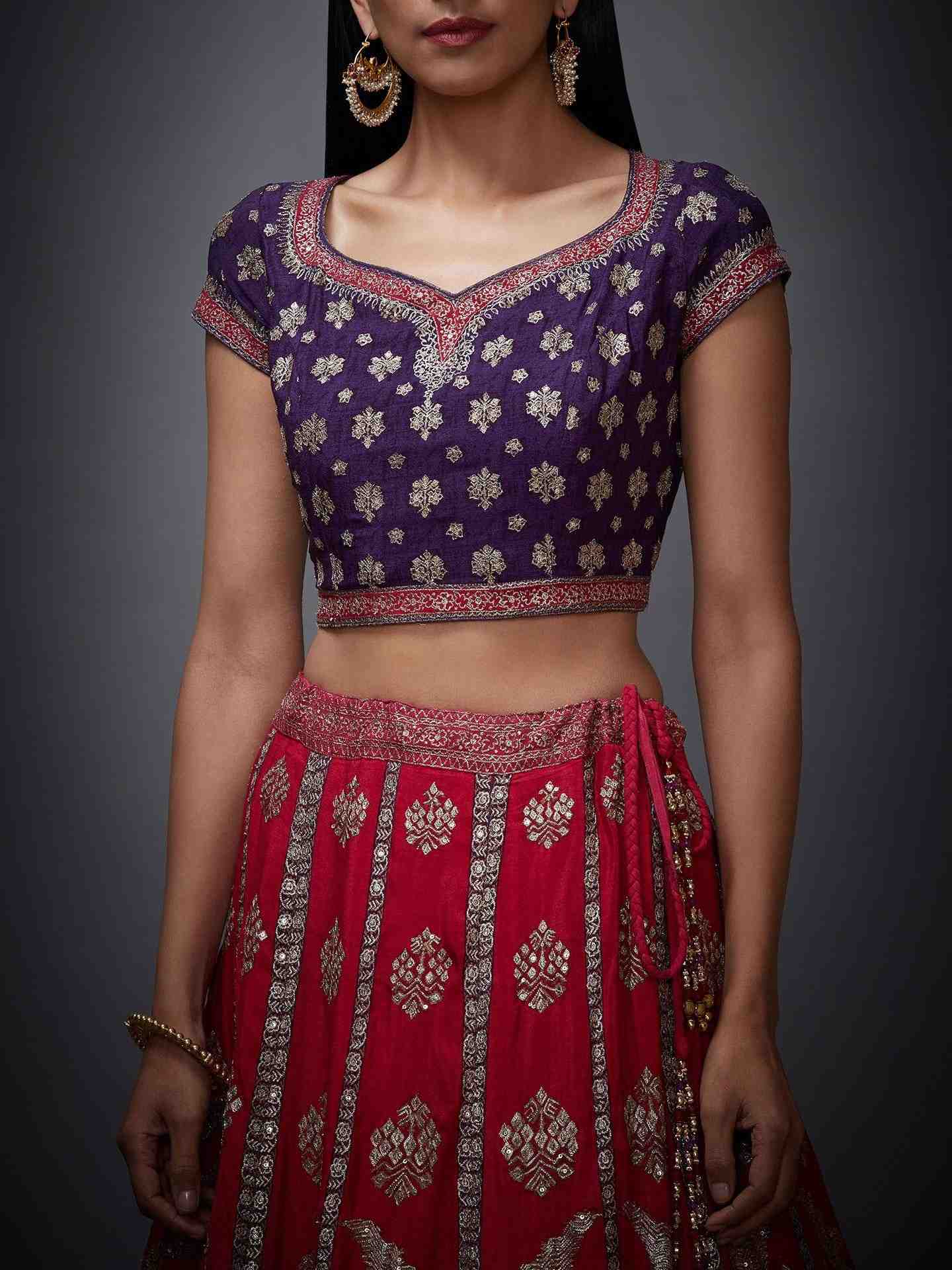 Pink & Purple Parampara Ari Lehenga Set