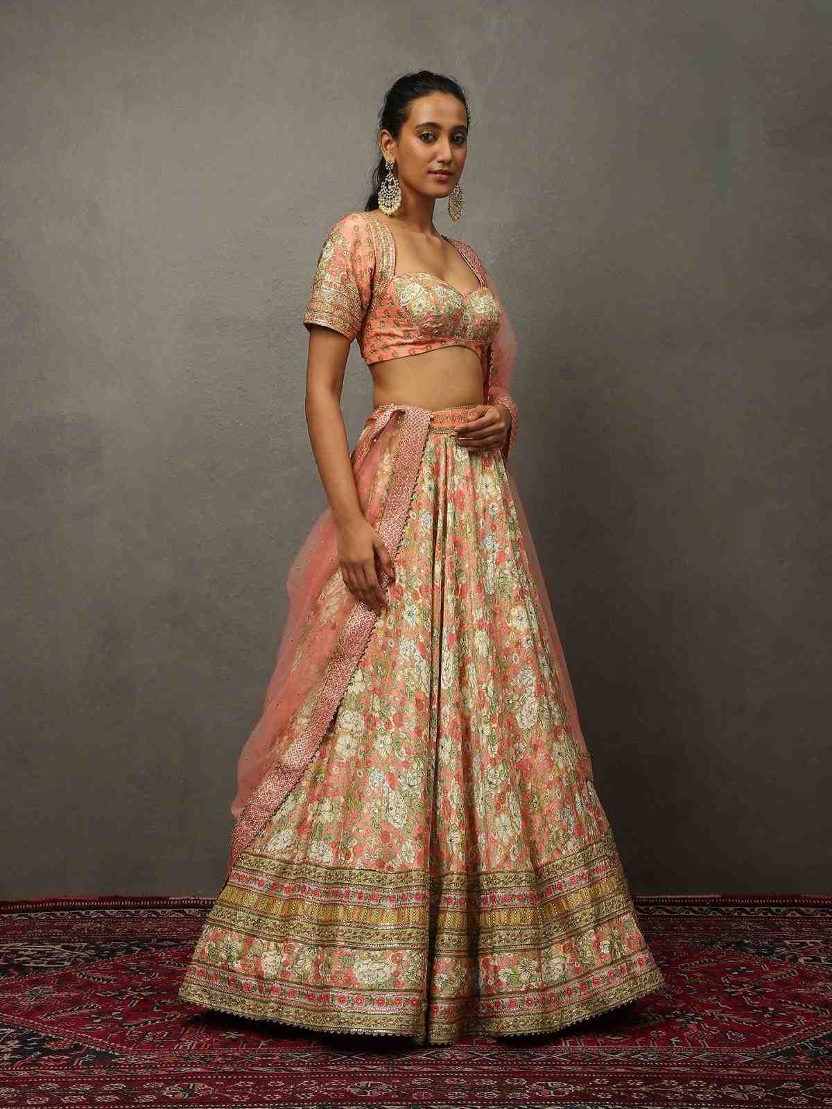 Light Coral Camilee Lehenga Set