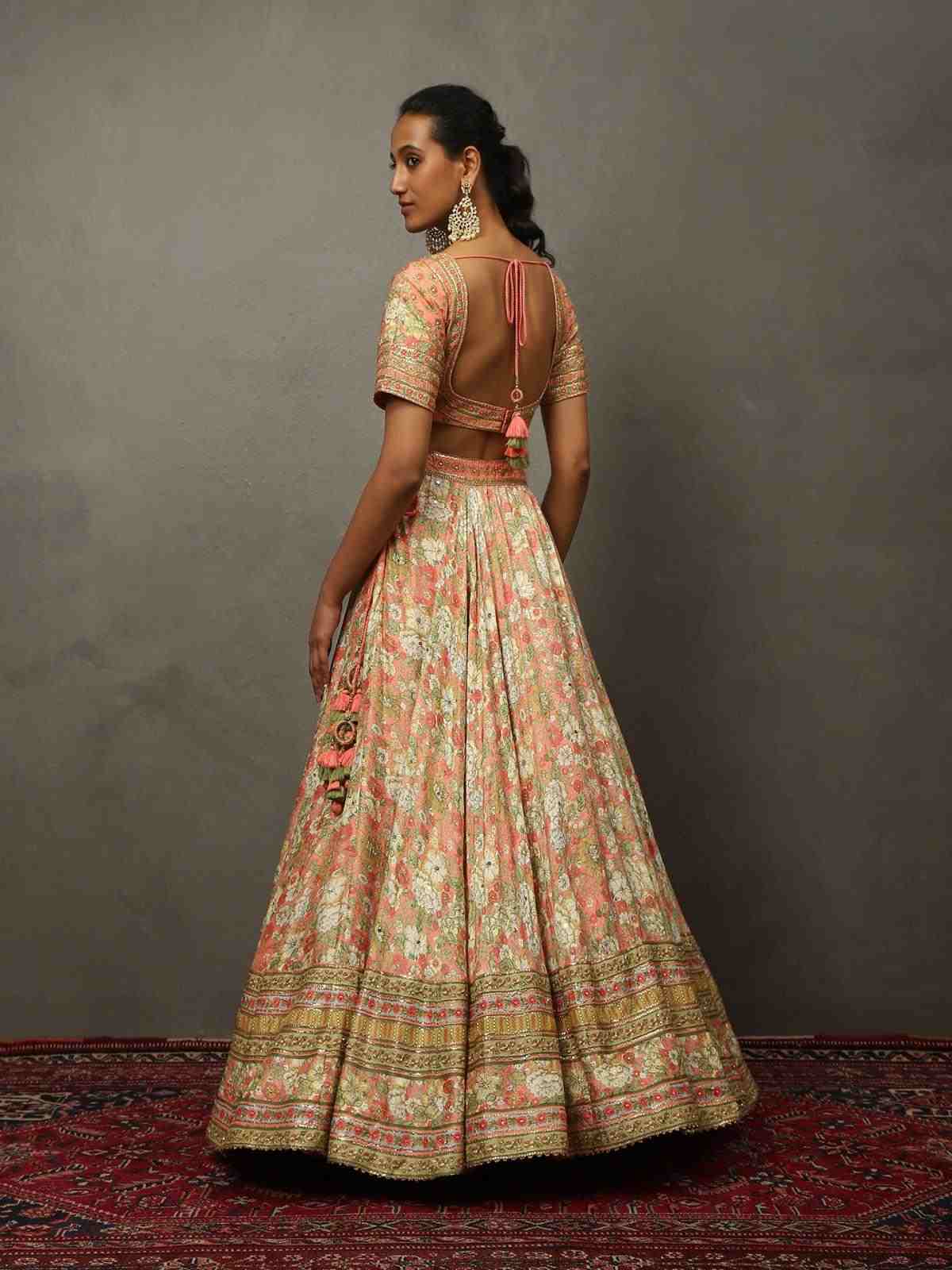 Light Coral Camilee Lehenga Set