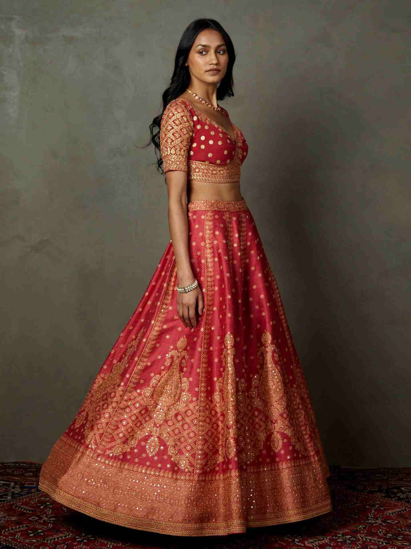 Cranberry Pink Ashvika Lehenga Set
