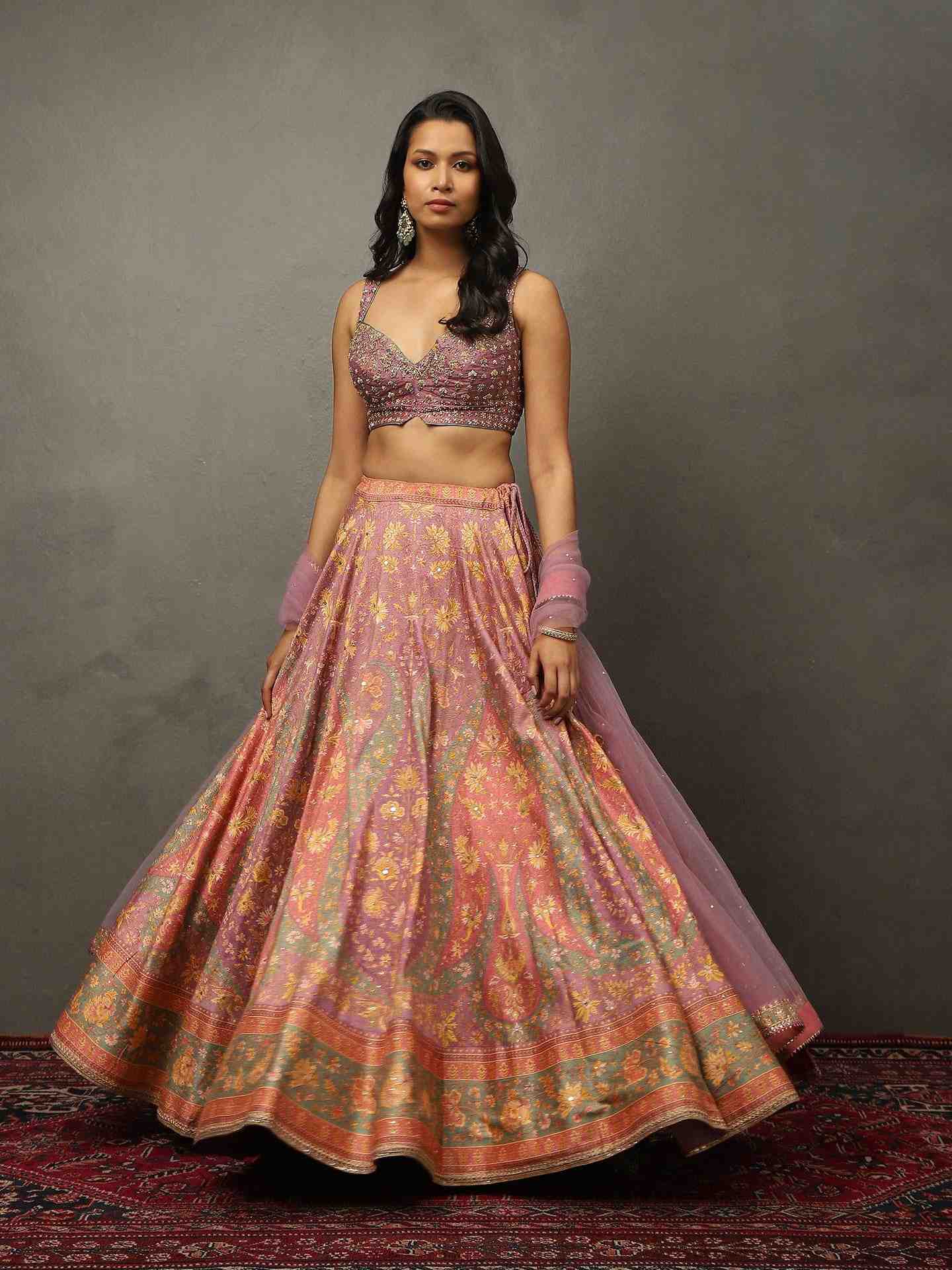 Pink Sreshtha Lehenga Set