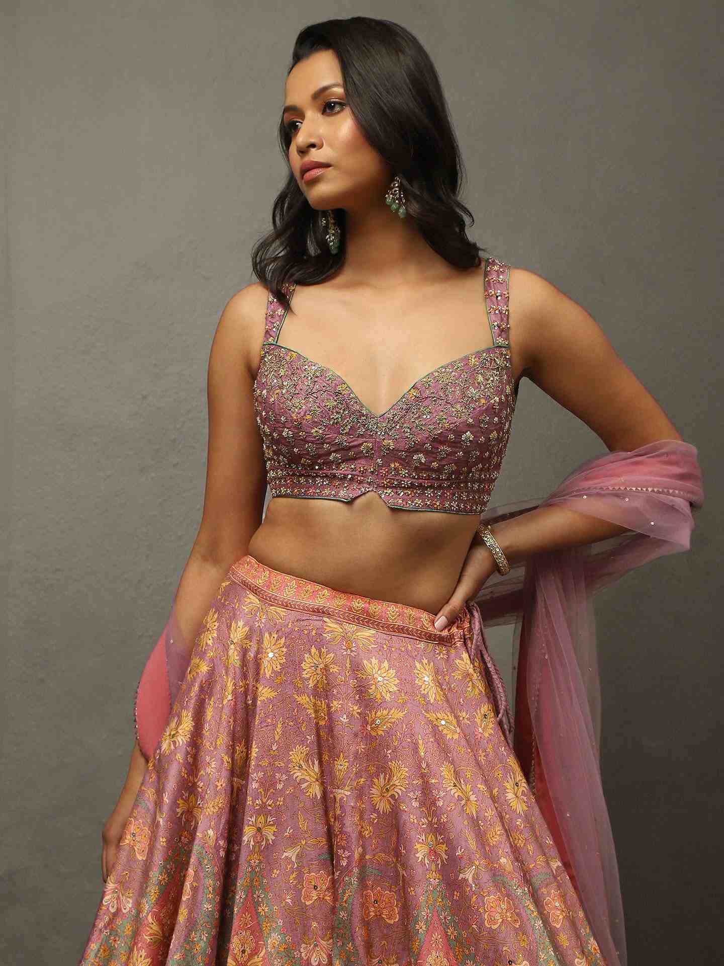 Pink Sreshtha Lehenga Set