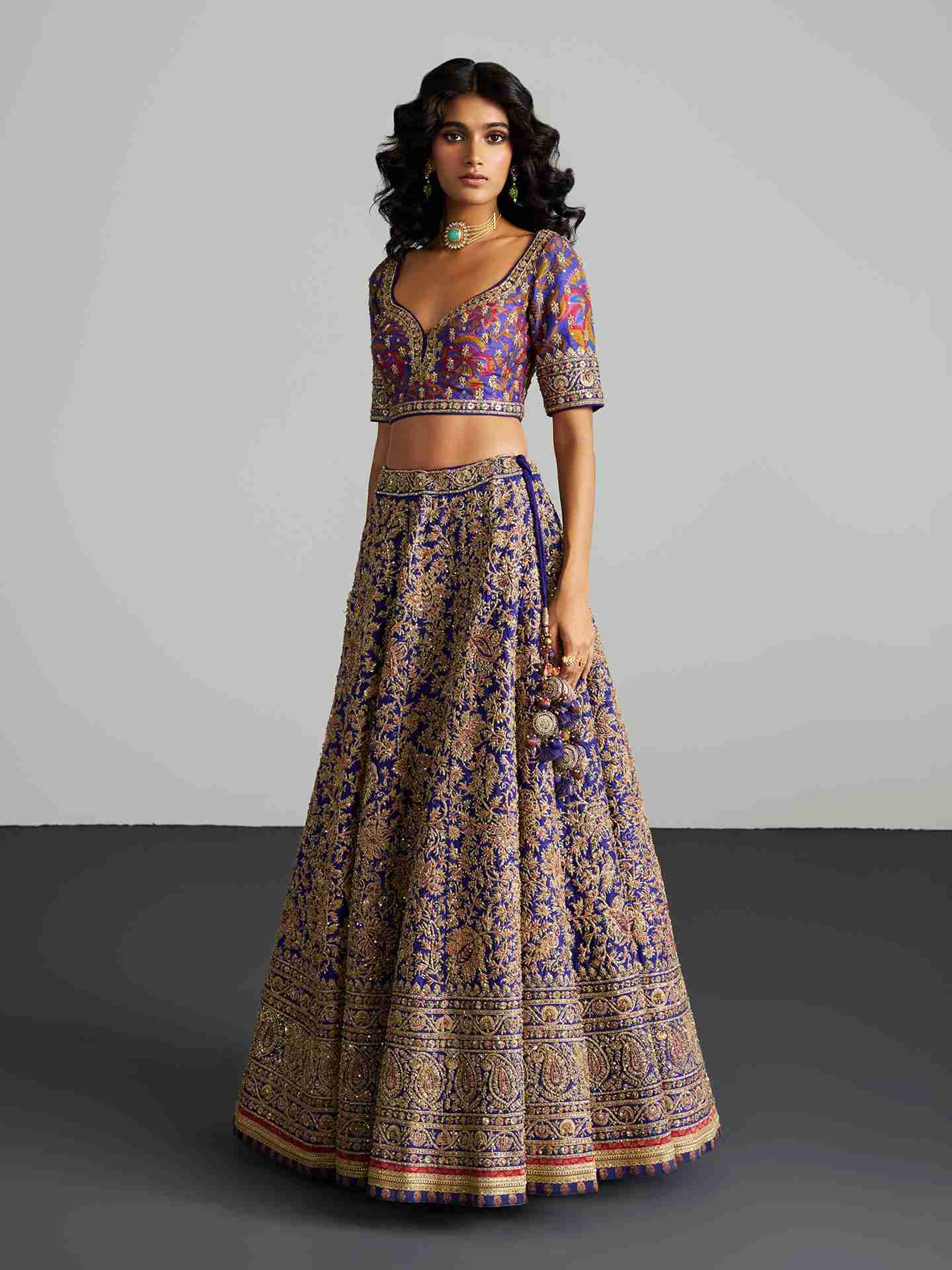 Purple & Gold Alaknanda Lehenga Set