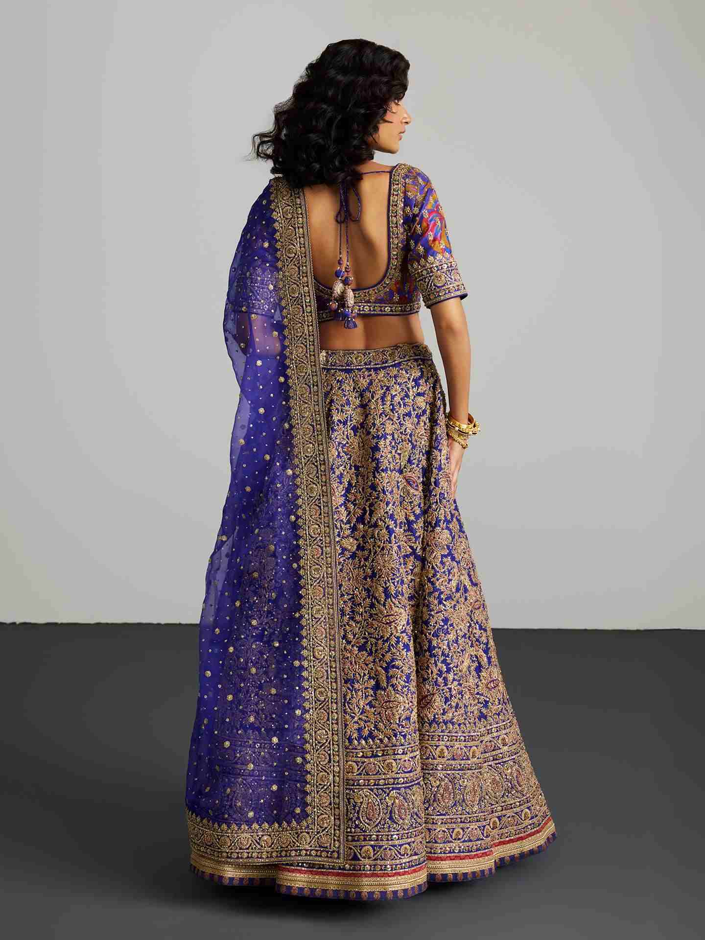 Purple & Gold Alaknanda Lehenga Set