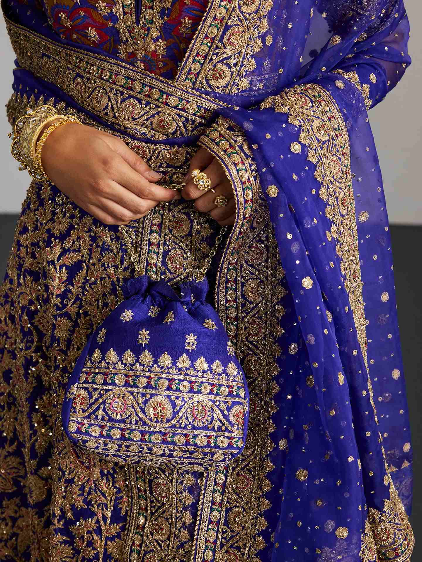 Purple & Gold Alaknanda Lehenga Set