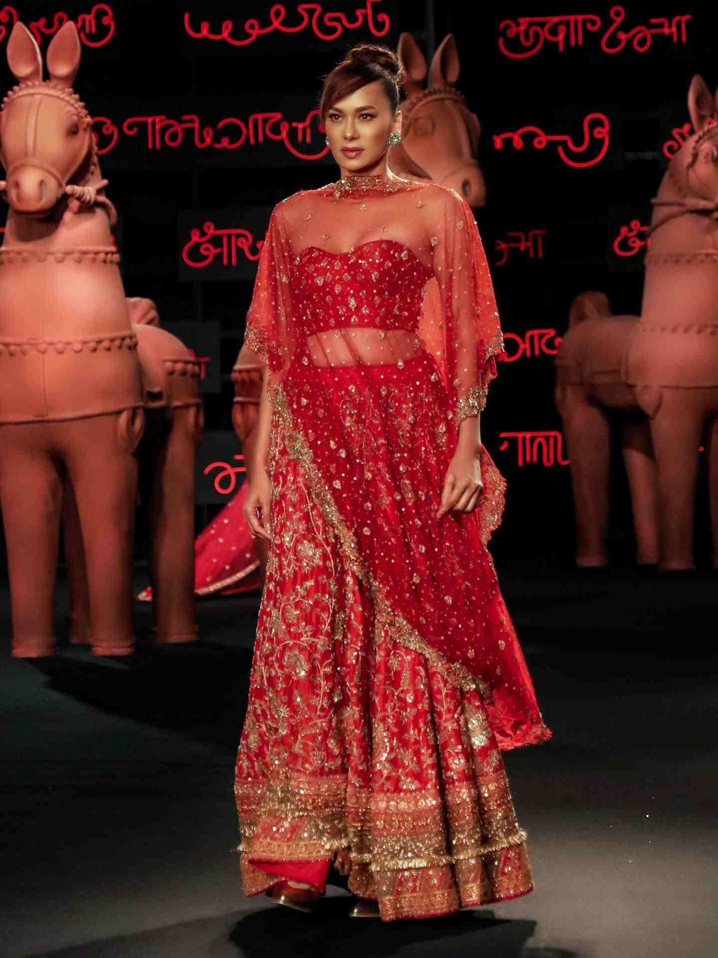 Red Avishikta Lehanga Set