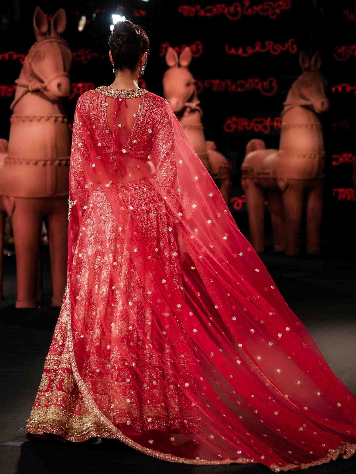 Red Avishikta Lehanga Set