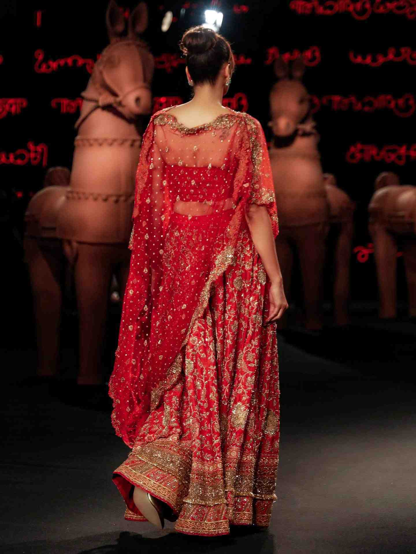 Red Avishikta Lehanga Set