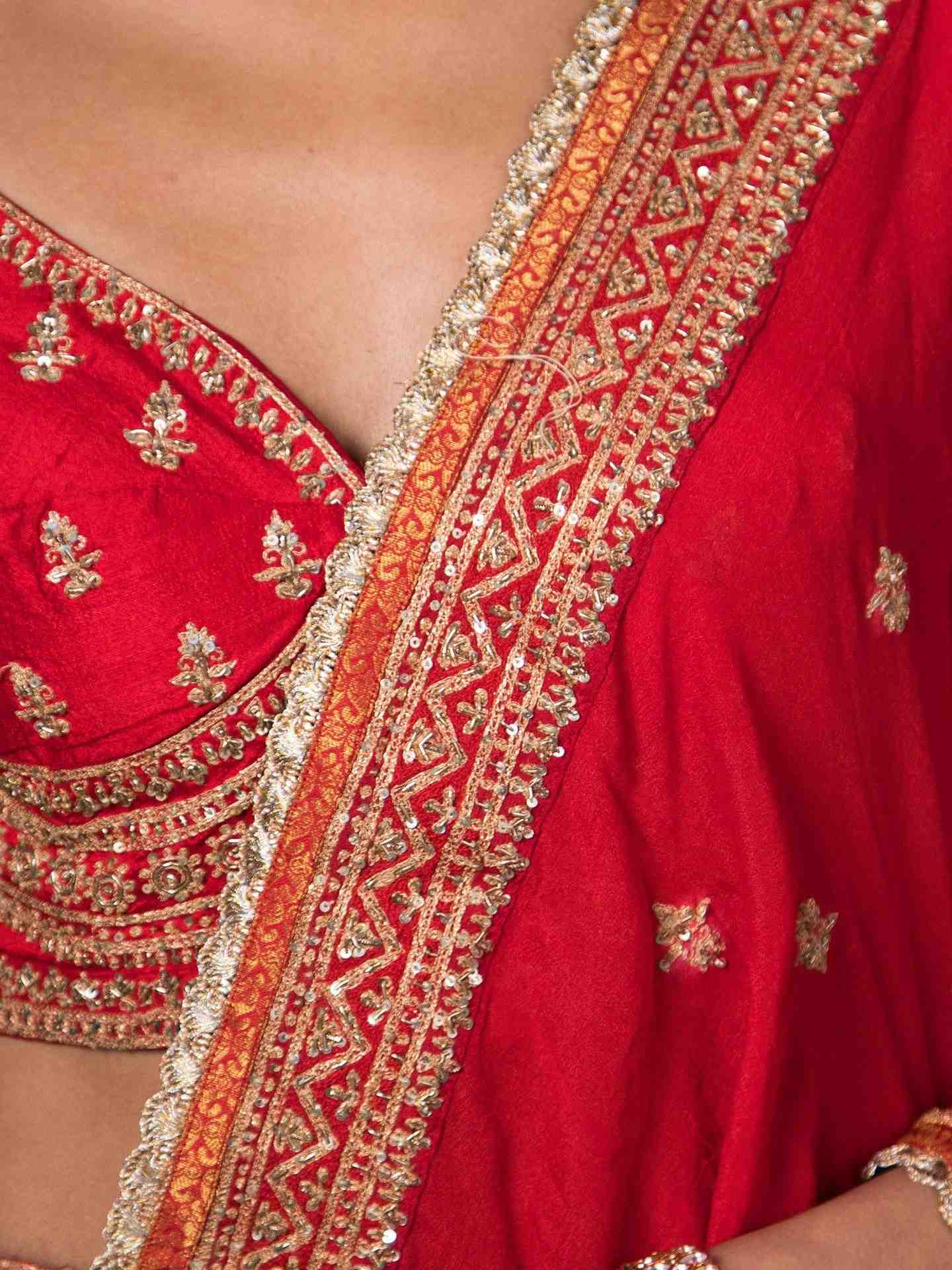 Red Koshi Lehenga Set