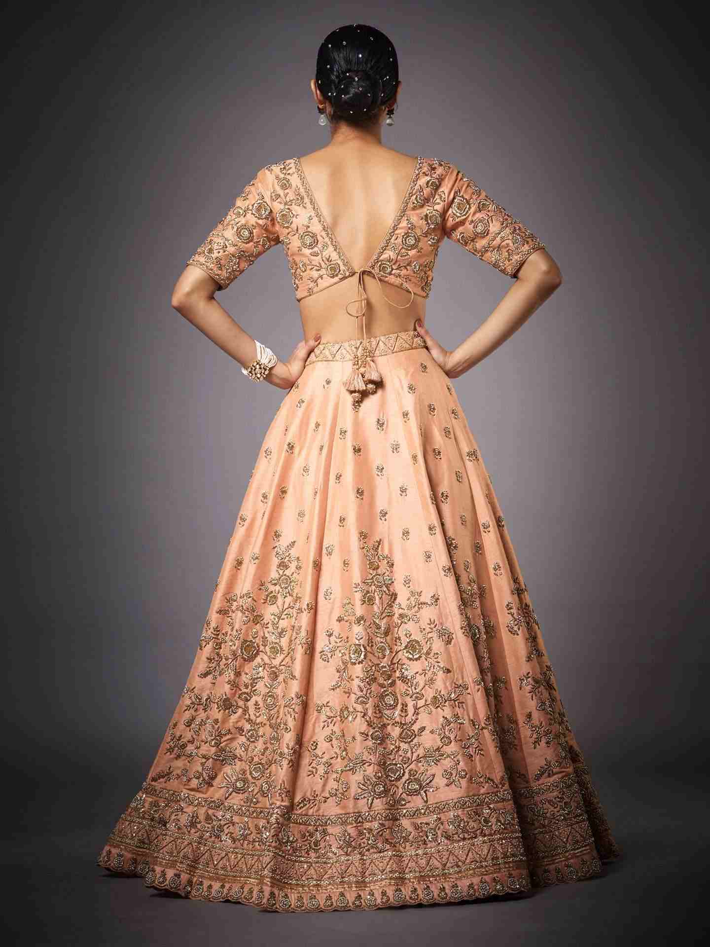 Peach & Gold Jayita Lehenga Set