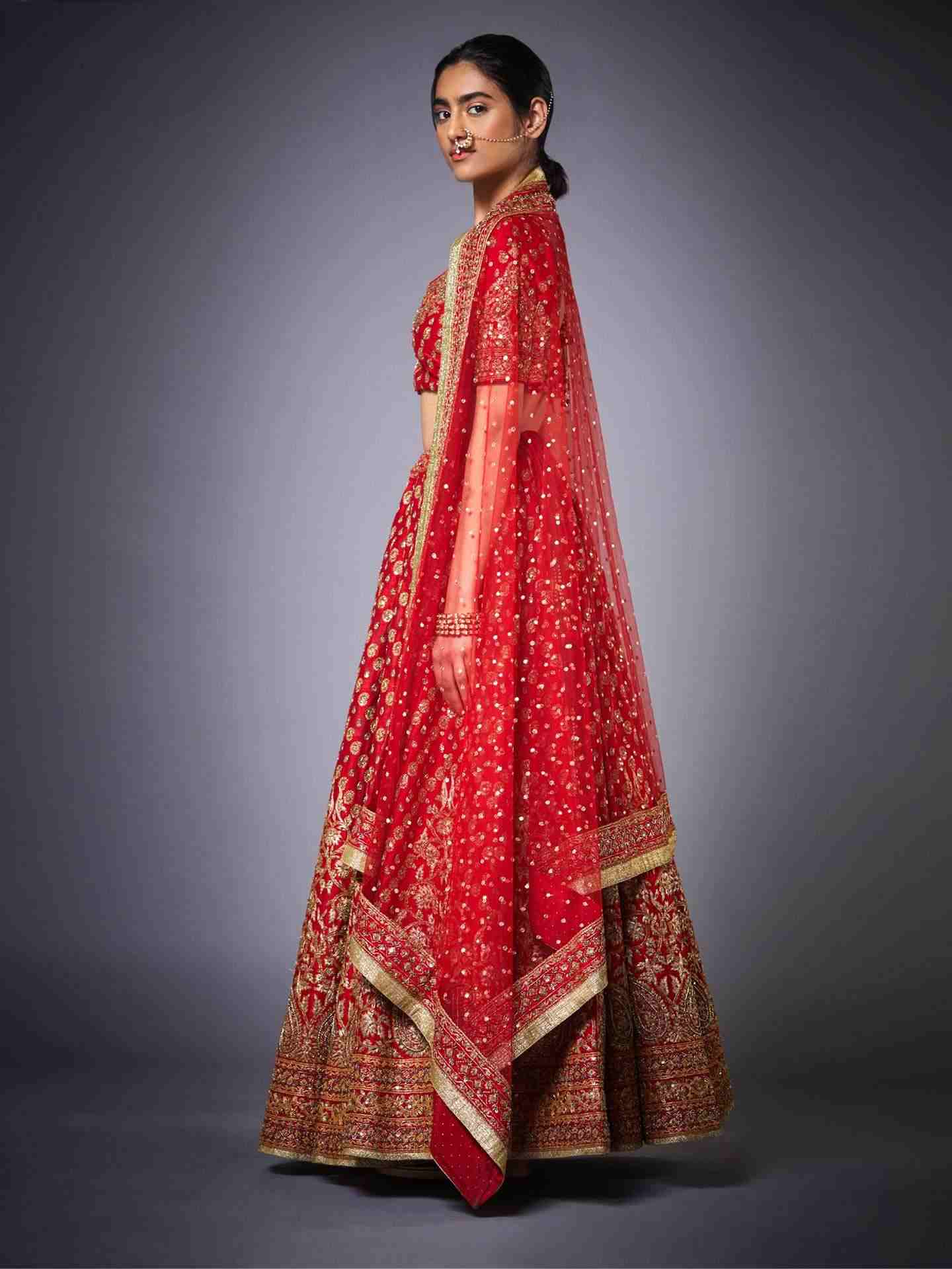 Red Sana Lehenga Set