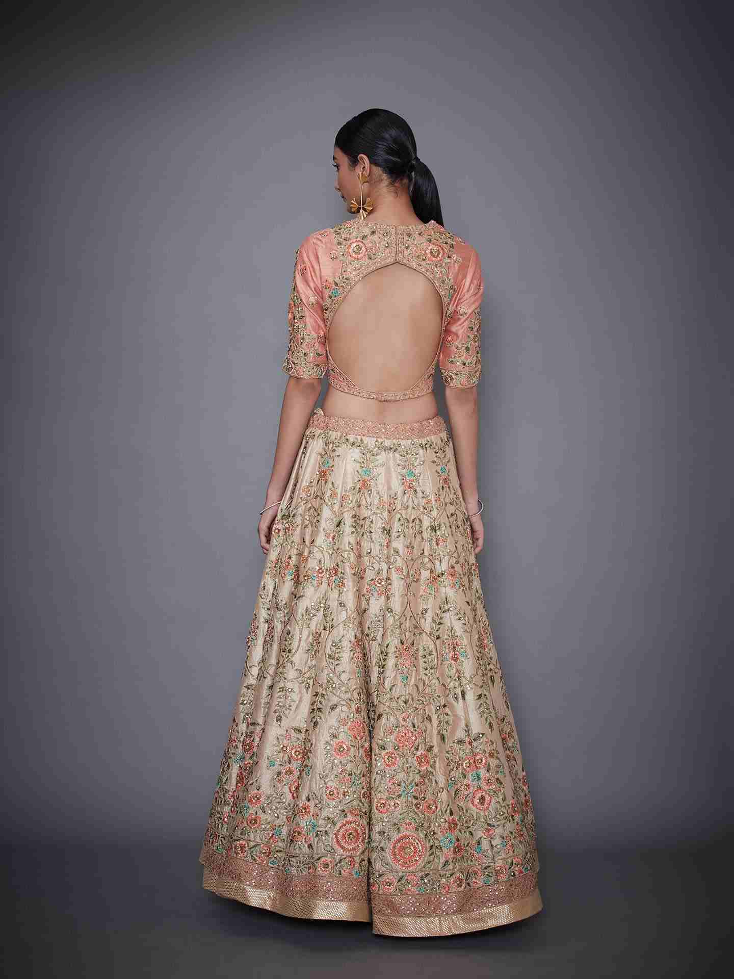 Ivory & Pink Guncha Lehenga Set