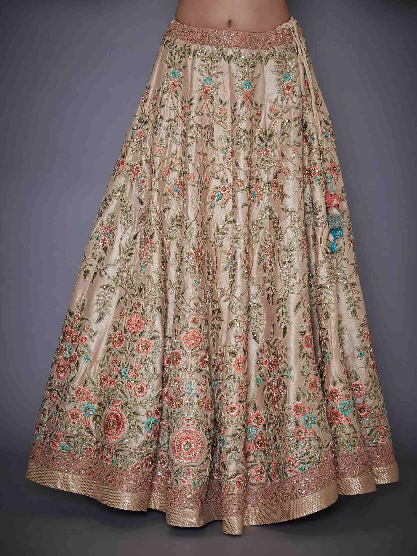Ivory & Pink Guncha Lehenga Set