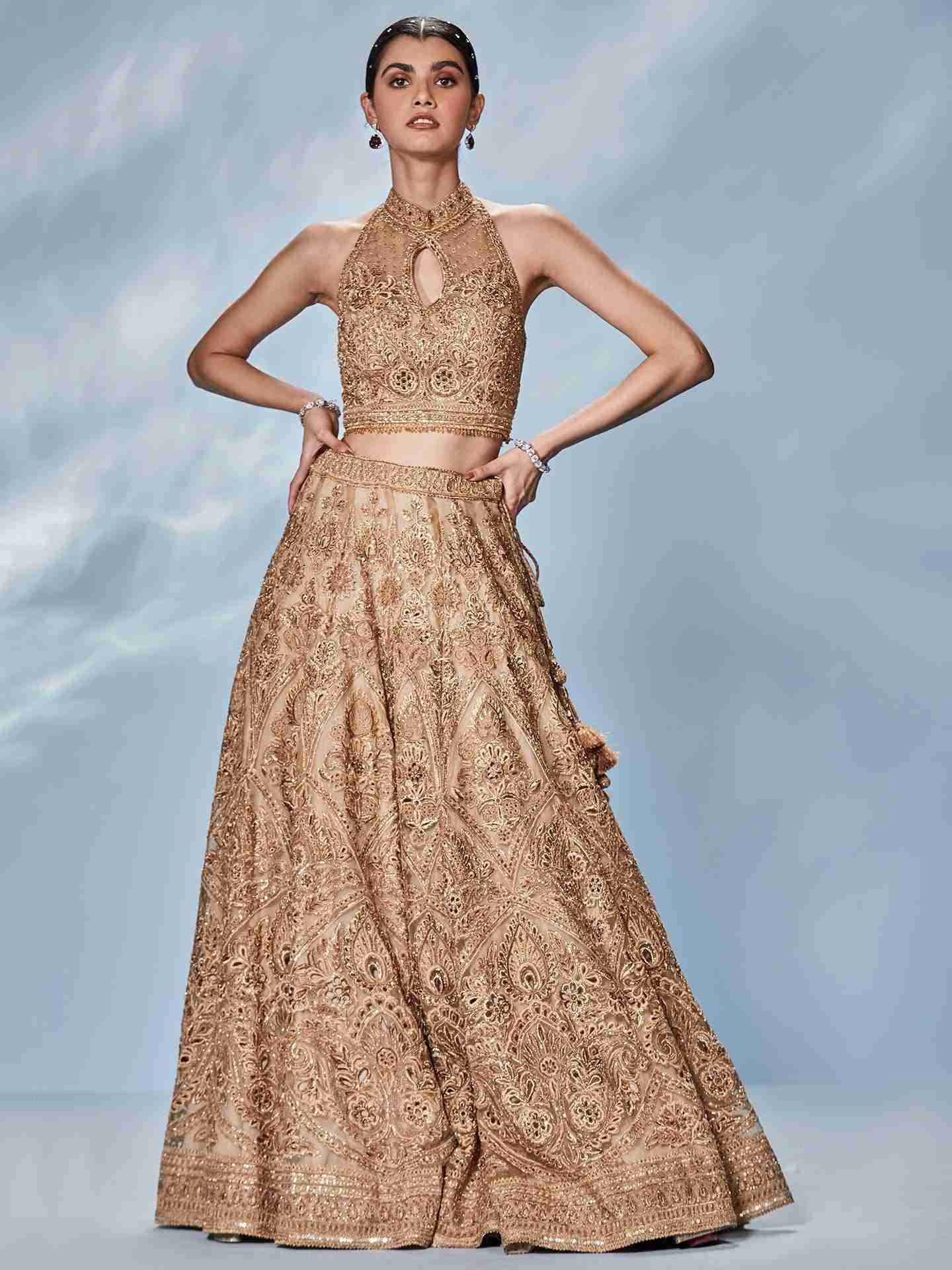 Gold Gazella Lehenga Set