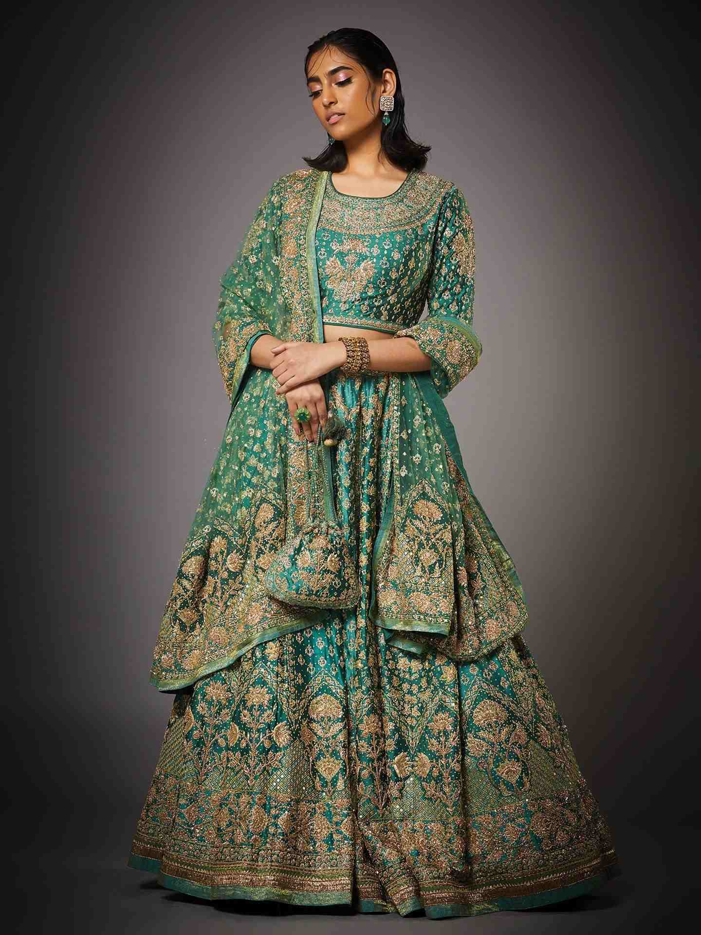 Khaki Green Jaya Lehenga Set