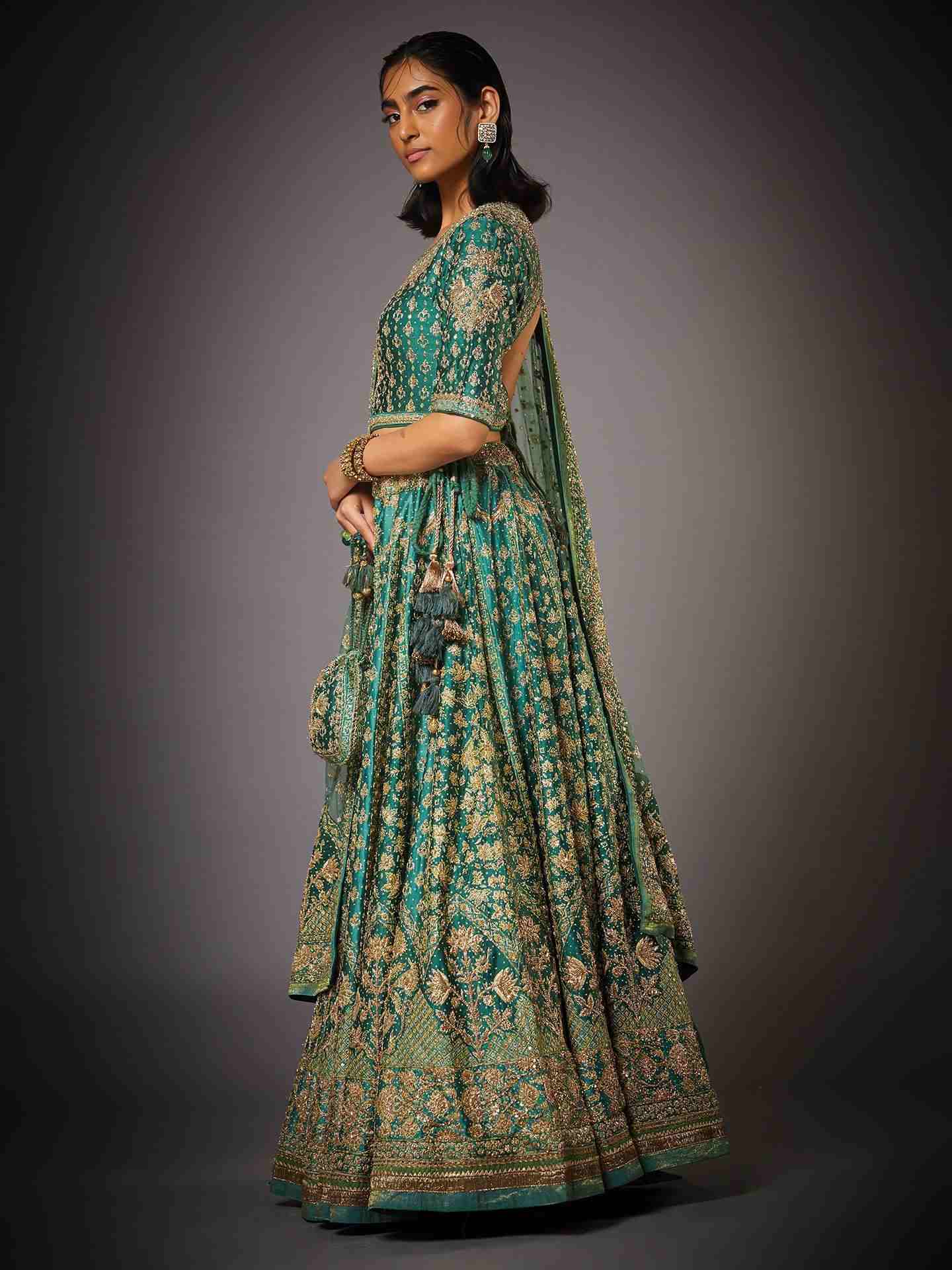 Khaki Green Jaya Lehenga Set