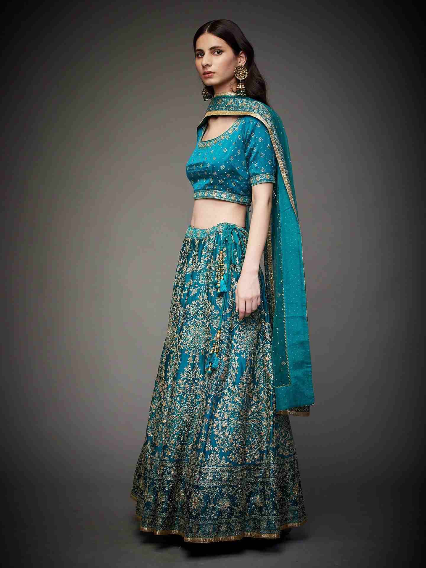 Emerald Usbeg Ari Lehenga Set
