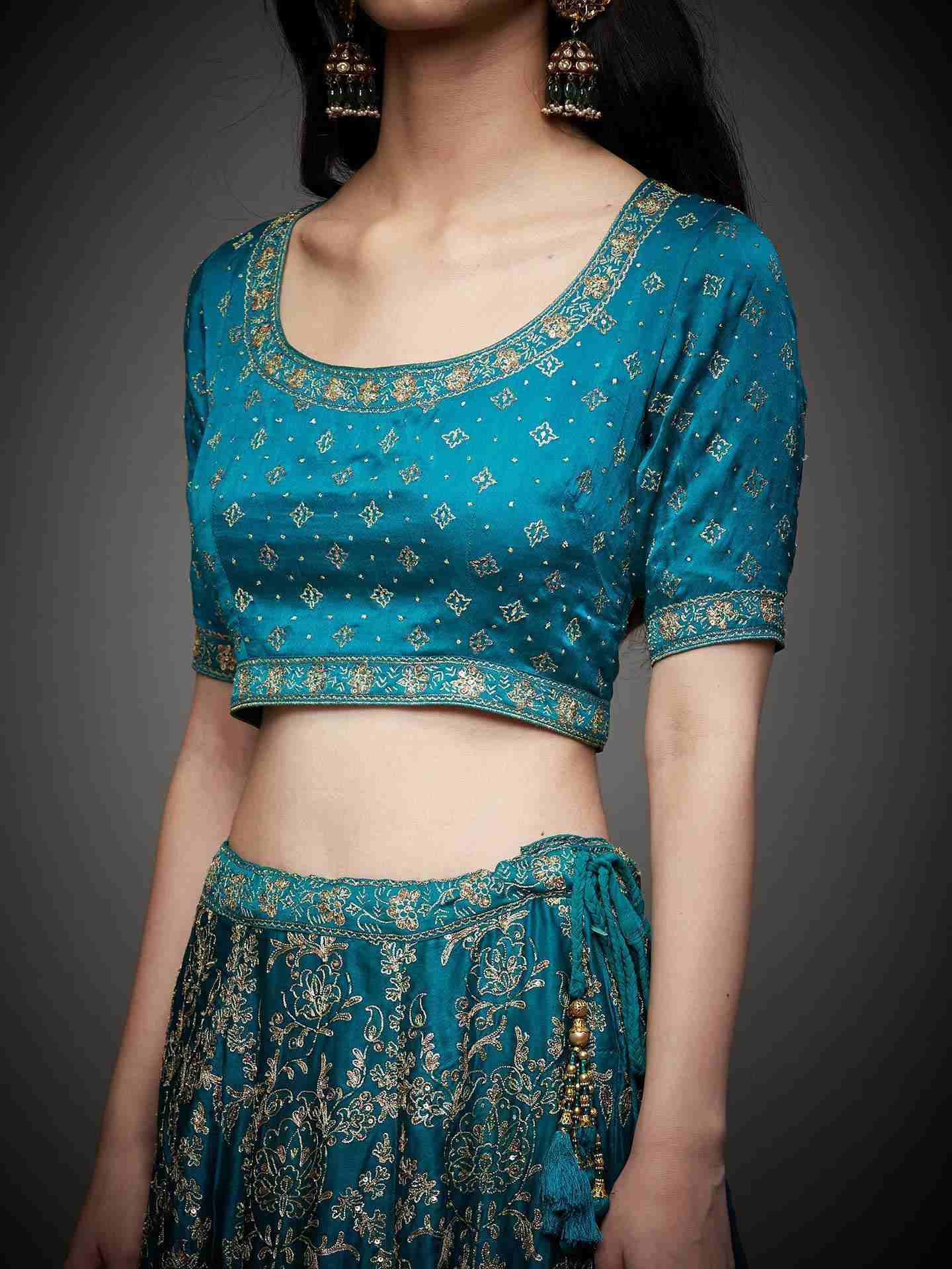 Emerald Usbeg Ari Lehenga Set